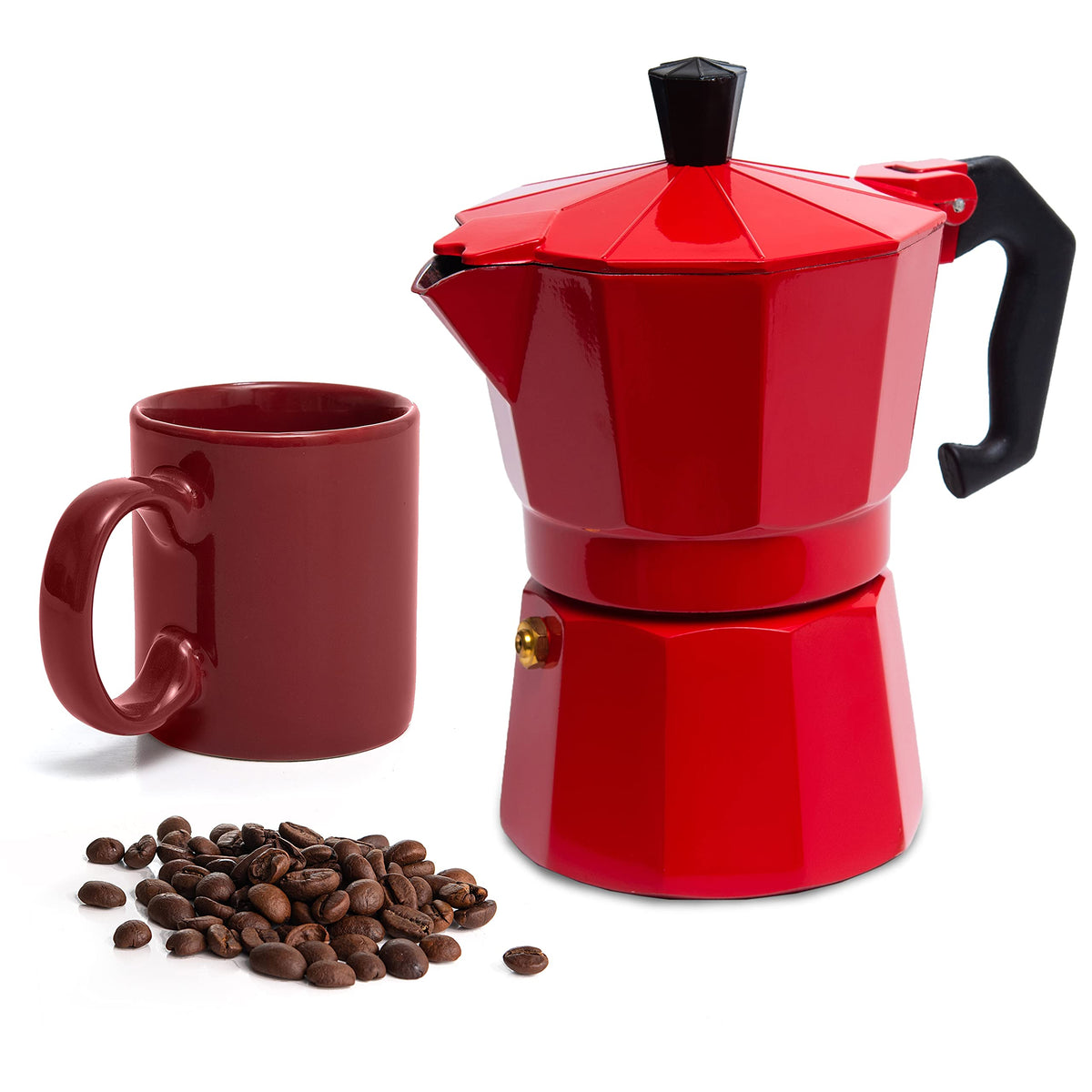 Mixpresso 3 Cup Moka Pot Stovetop Espresso Maker, Italian Cuban Coffee Pot