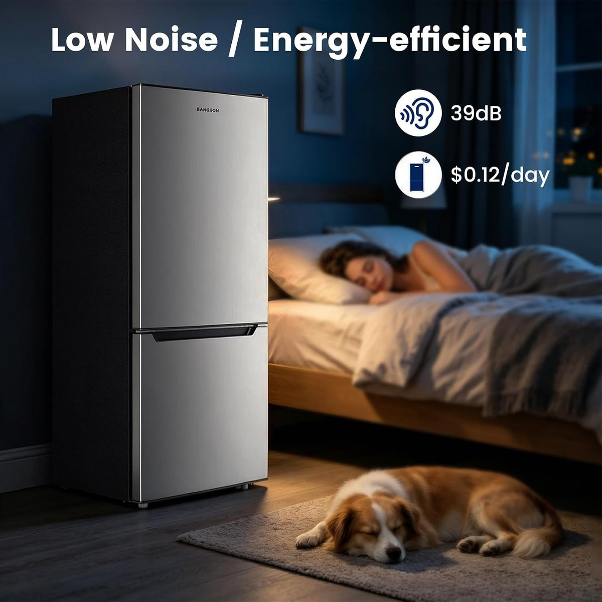 Apartment 7.1 Cu.Ft Refrigerator with Bottom Freezer Silver