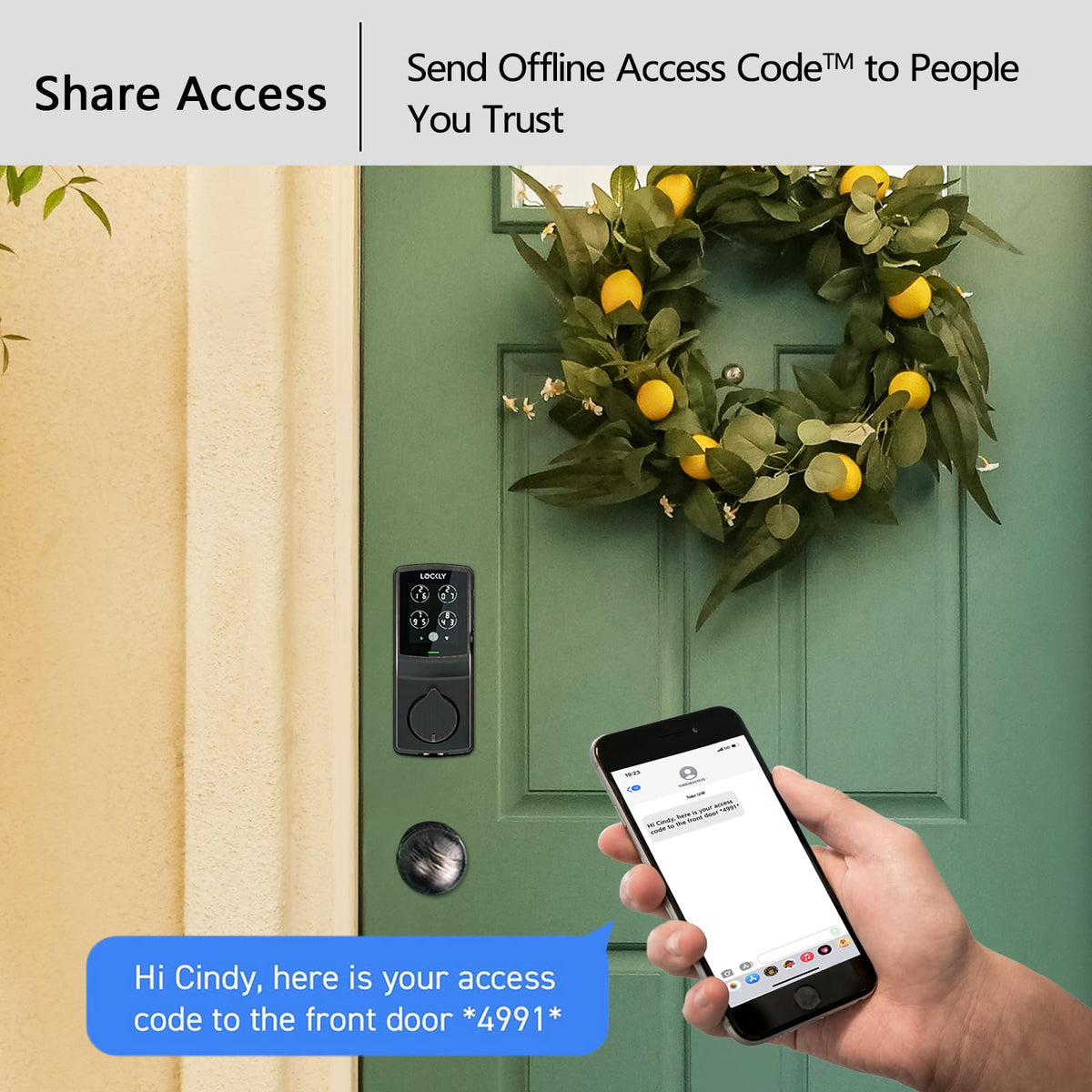 Lockly Secure Plus RFID Smart Deadbolt Lock Keyless Entry with Fingerprint