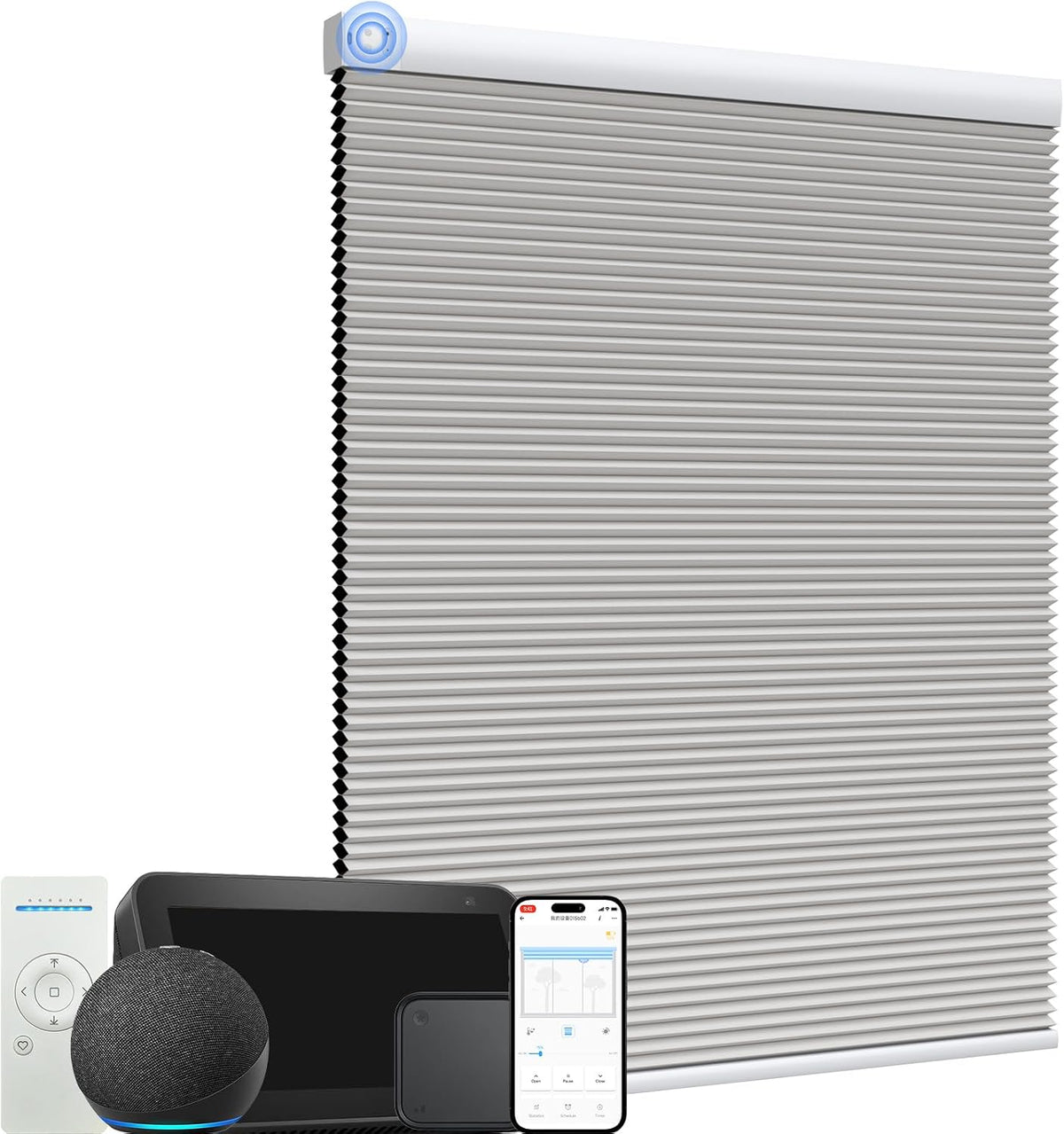MYshade Cordless Blackout Cellular Shades, 1.5" Honeycomb Window Blinds for Bedroom & Nursery, Thermal Insulated, Noise Reducing, Privacy Shades, Inside or Outside Mount (24" W x 50" H, Light Brown)