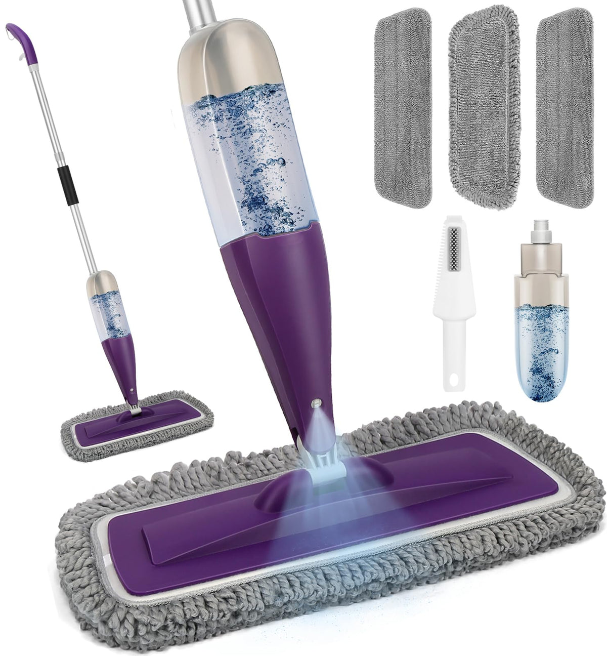 Spray Mop for Hardwood Tile Floor Cleaning with Microfiber Washable Pads