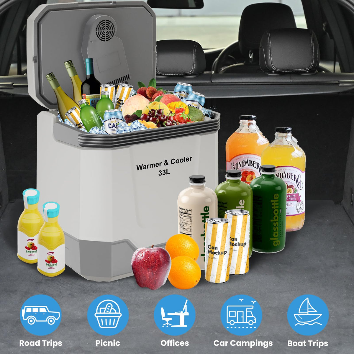 Garvee Electric Cooler & Warmer 35 Quart (33 L), Blue