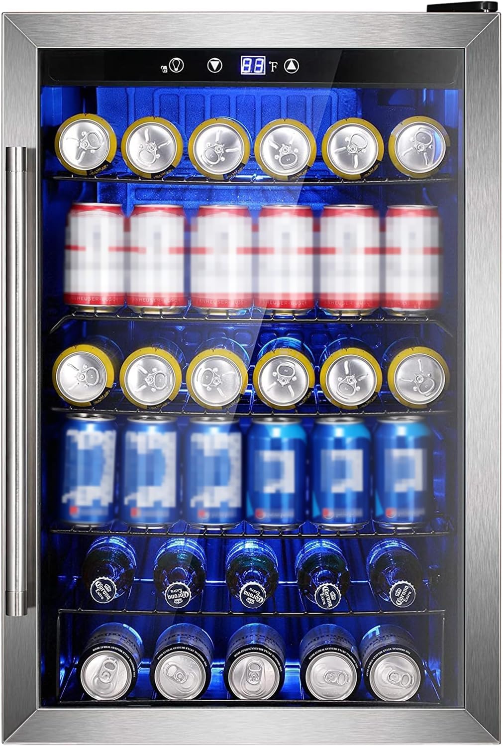 Electactic Mini Fridge 130 Can Beverage Refrigerator Cooler, 3.2 Cu.Ft Drink Fridge forSoda Wine Beer, Digital Temperature Control Cooler for Home, Dorm, Bar