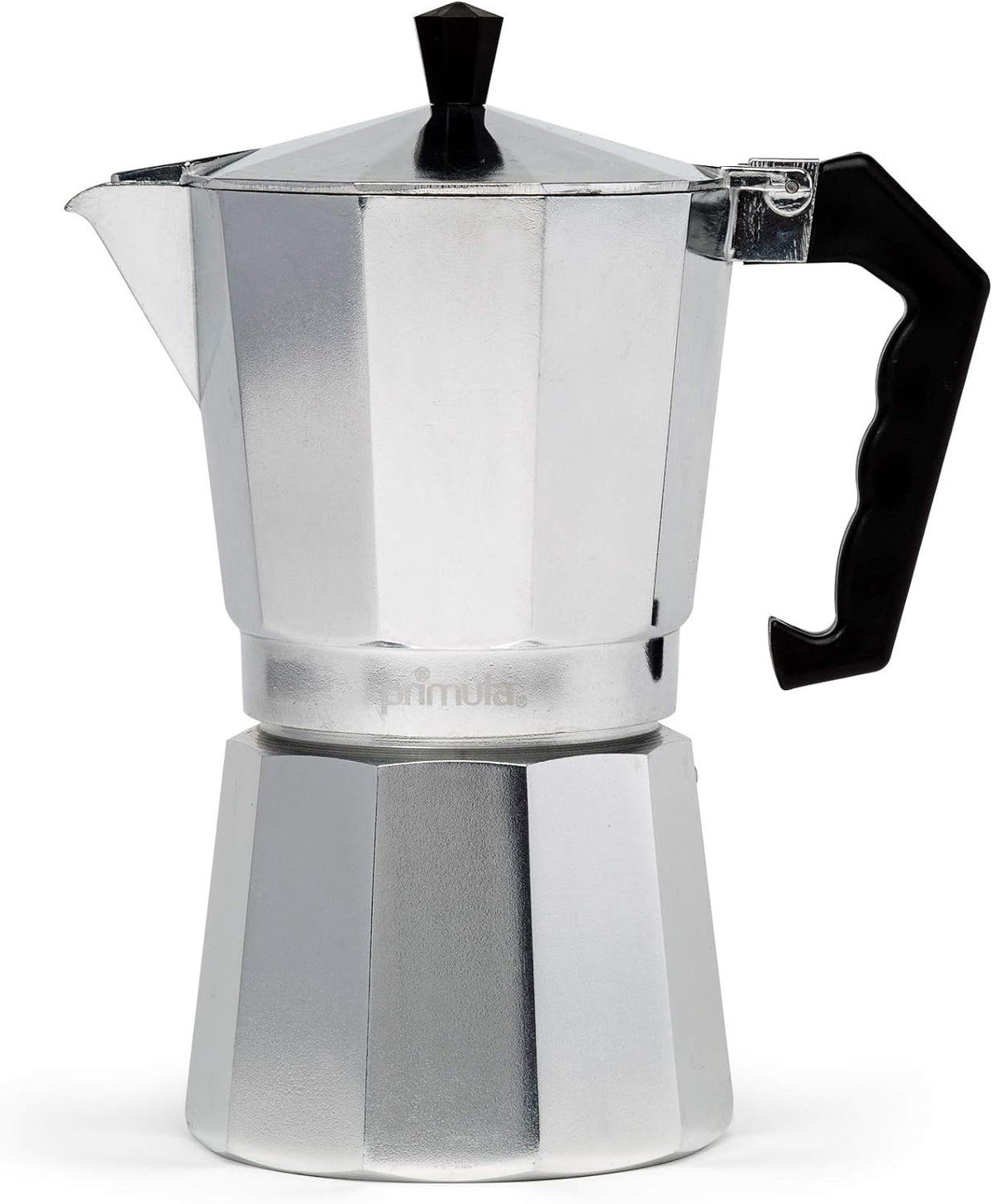 Primula Classic Stovetop Espresso and Coffee Maker, Moka Pot for Italian and Cuban Café Brewing, Greca Coffee Maker, Cafeteras, 9 Espresso Cups, Silver