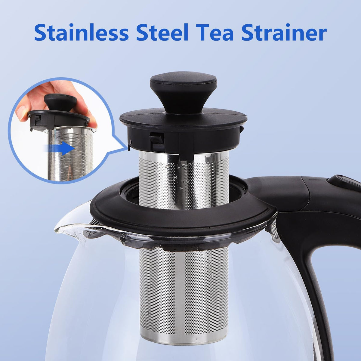 Taylor Swoden Electric Kettle With Tea Infuser, 1L, White