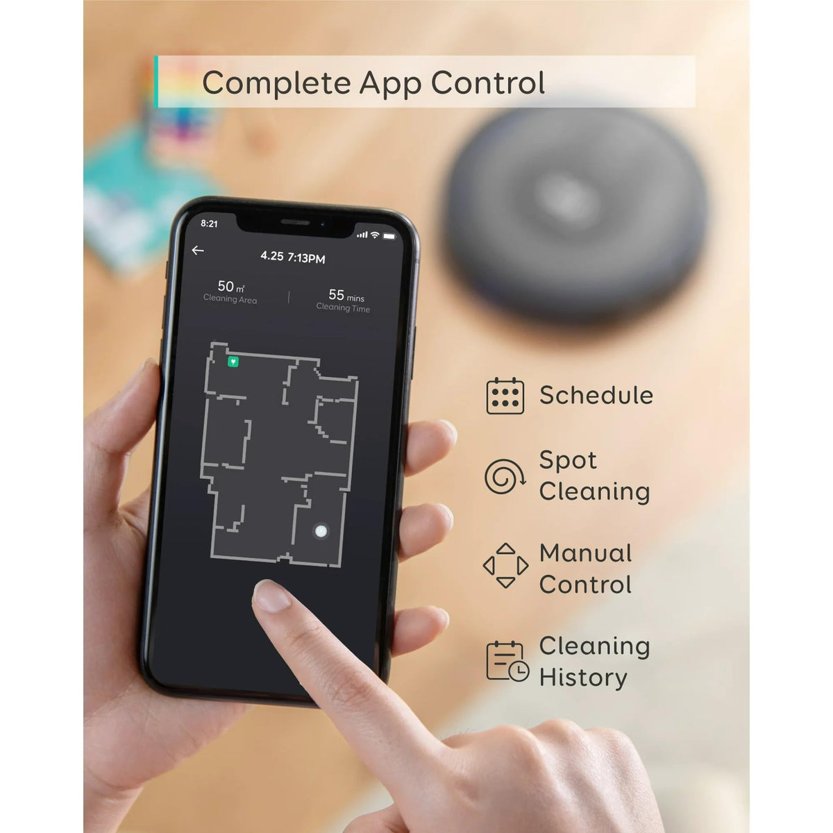 eufy Certified Like-New BoostIQ RoboVac 11S MAX Robot Vacuum Cleaner, Super-Thin, Powerful Suction, Quiet, Self-Charging, Cleans Hard Floors to Medium-Pile Carpets, Black (Renewed)