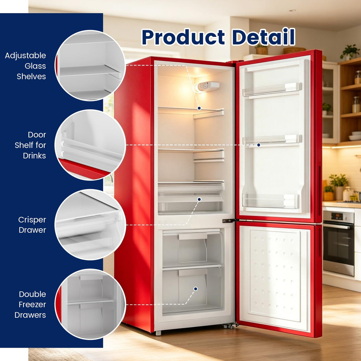 Apartment 7.1 Cu.Ft Refrigerator with Bottom Freezer Silver