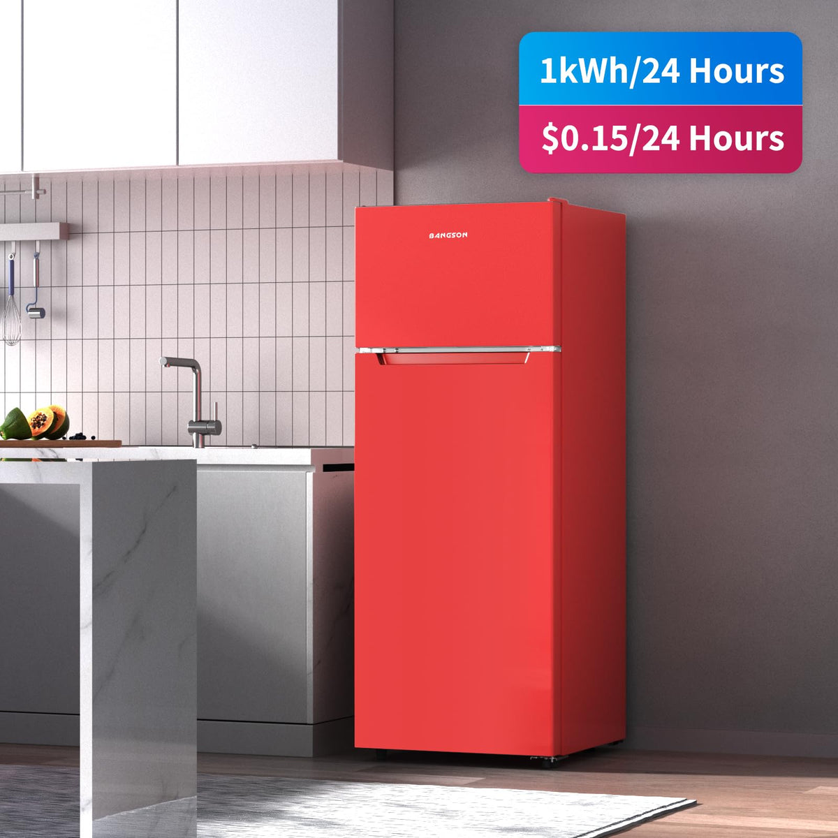 7.7 Cu.Ft Refrigerator with Top Freezer Apartment Size Black