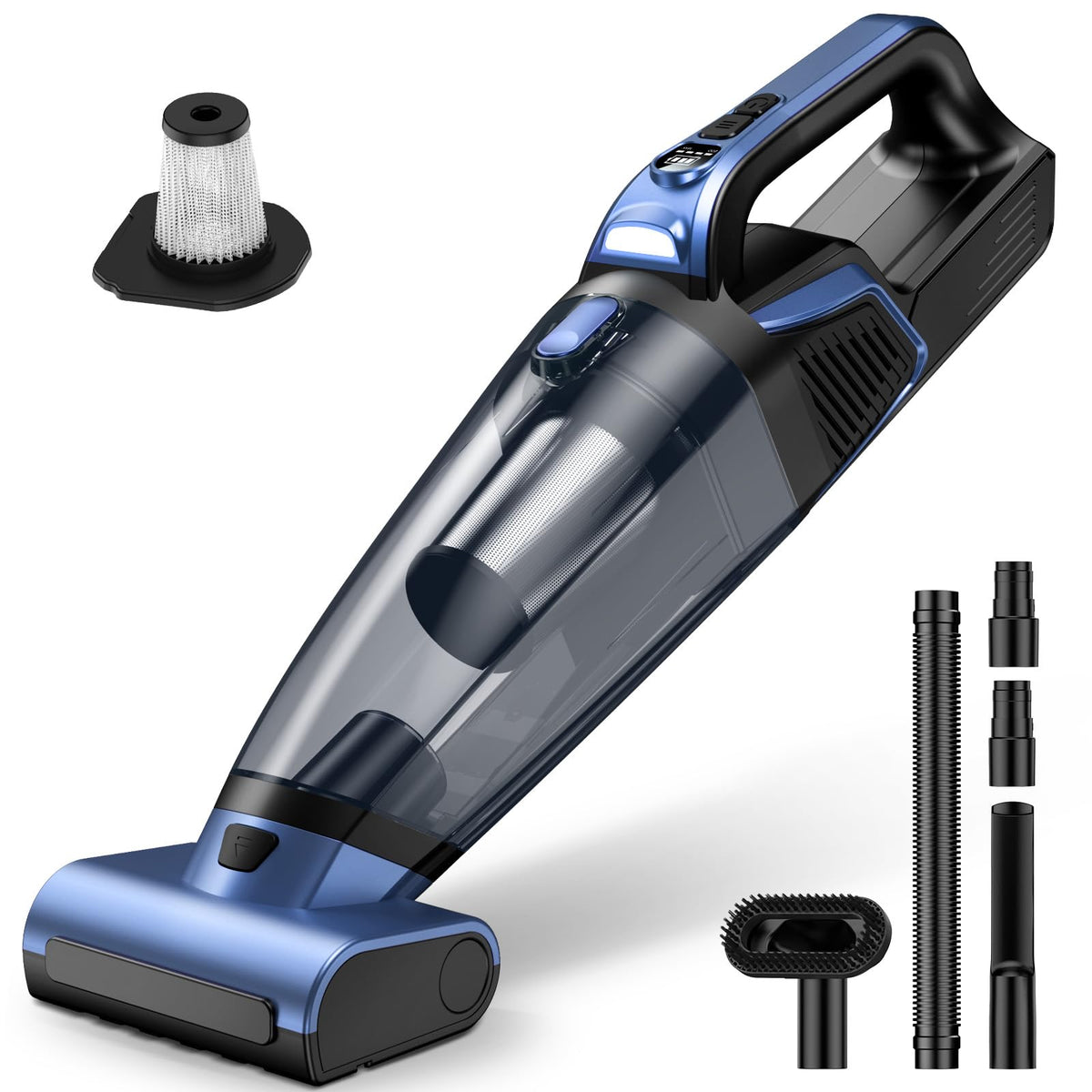Pet Hair Handheld Vacuum Cordless: 20000PA Rechargeable Car Vacuum Cleaner