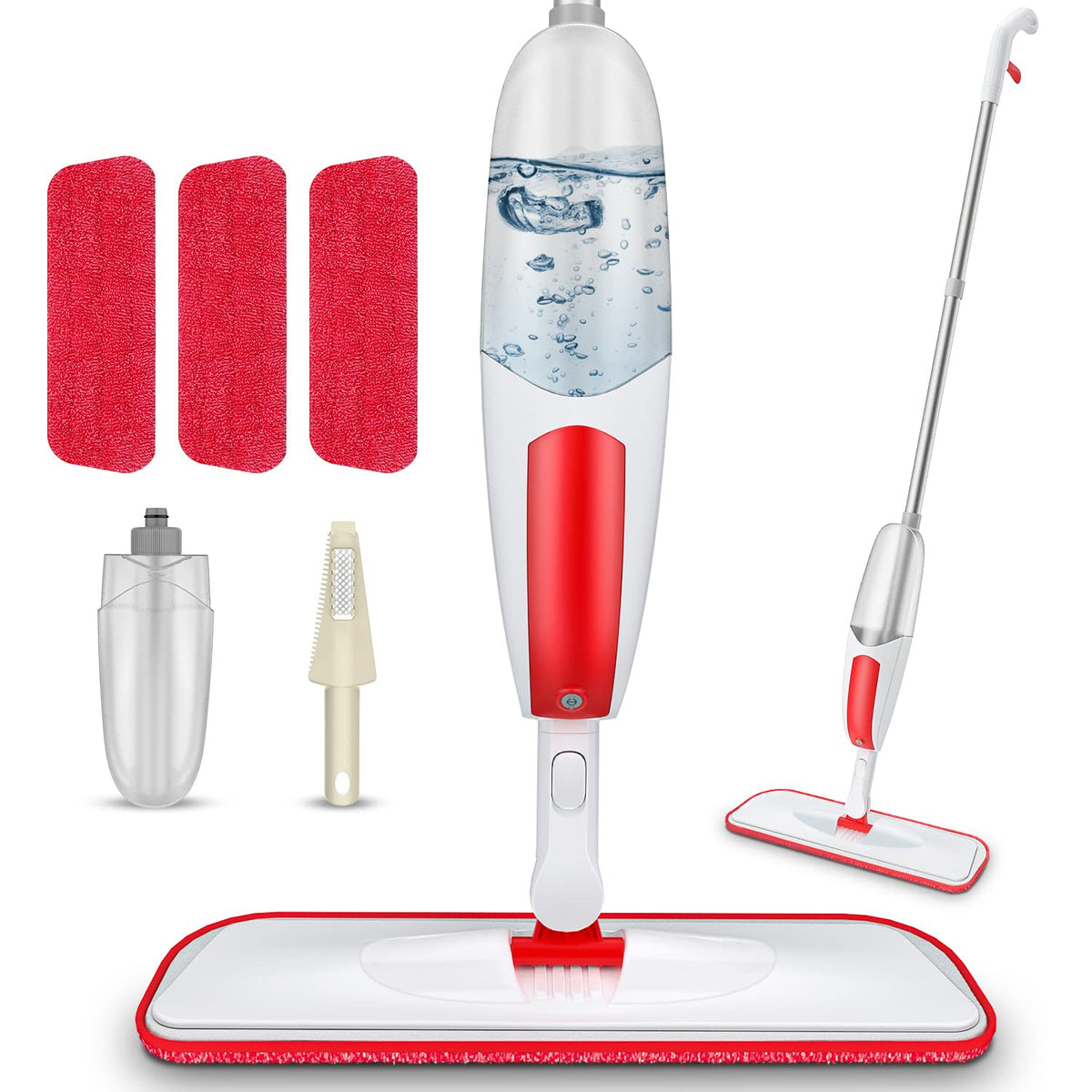 Spray Mop for Floor Cleaning: Microfiber Wet Dry Mops with 3 Washable Pads