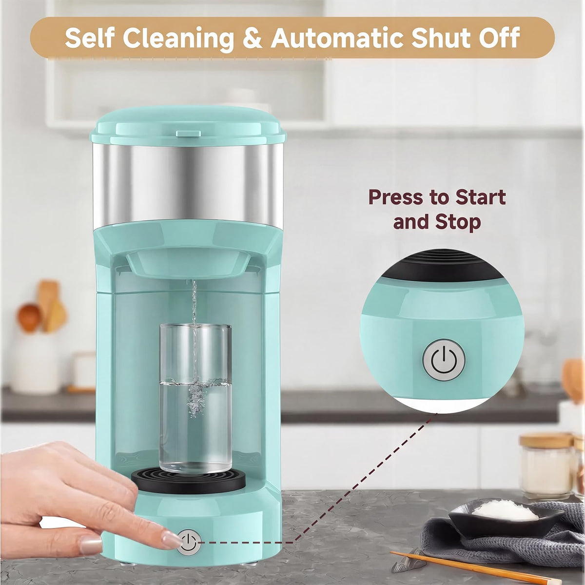 Single Serve Coffee Maker, Small K Pod&Ground Coffee Machine
