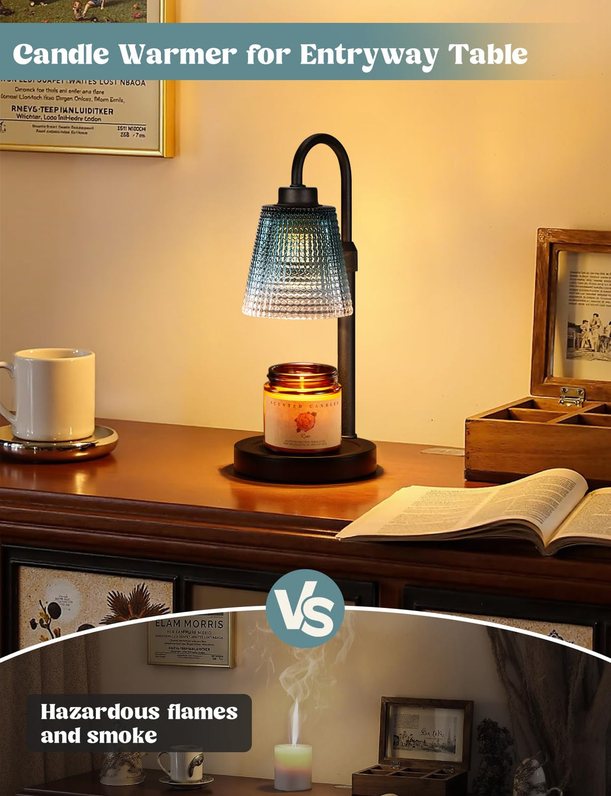 Innqoo Candle Warmer Lamp with Timer Home Decor Birthday Gifts for Women