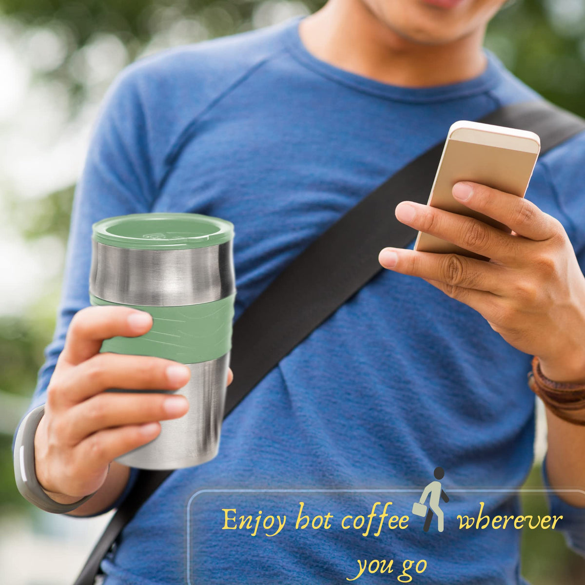Mixpresso Single Serve & Single Cup Coffee Maker with 14oz Travel Mug Black