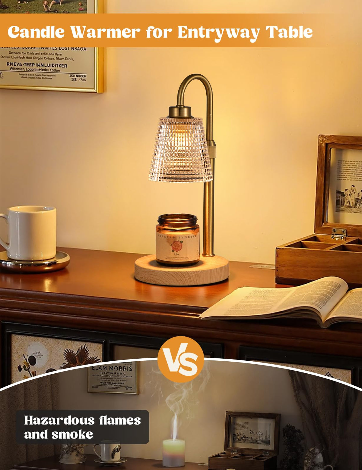 Innqoo Candle Warmer Lamp with Timer Home Decor Birthday Gifts for Women