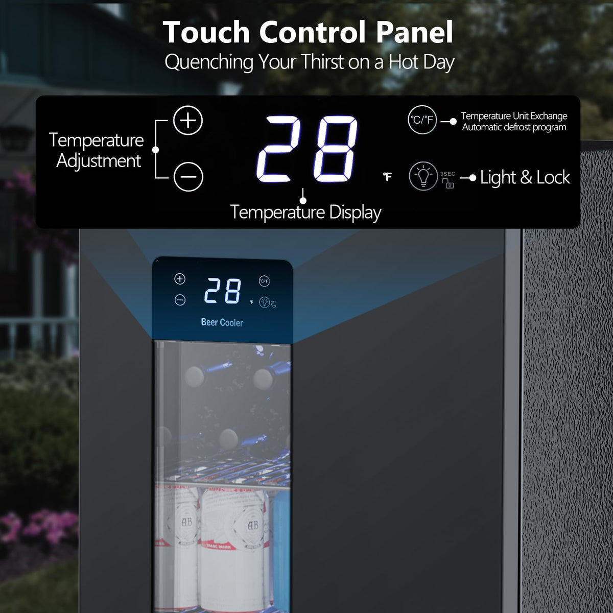 Electactic Mini Fridge 130 Can Beverage Refrigerator Cooler, 3.2 Cu.Ft Drink Fridge forSoda Wine Beer, Digital Temperature Control Cooler for Home, Dorm, Bar