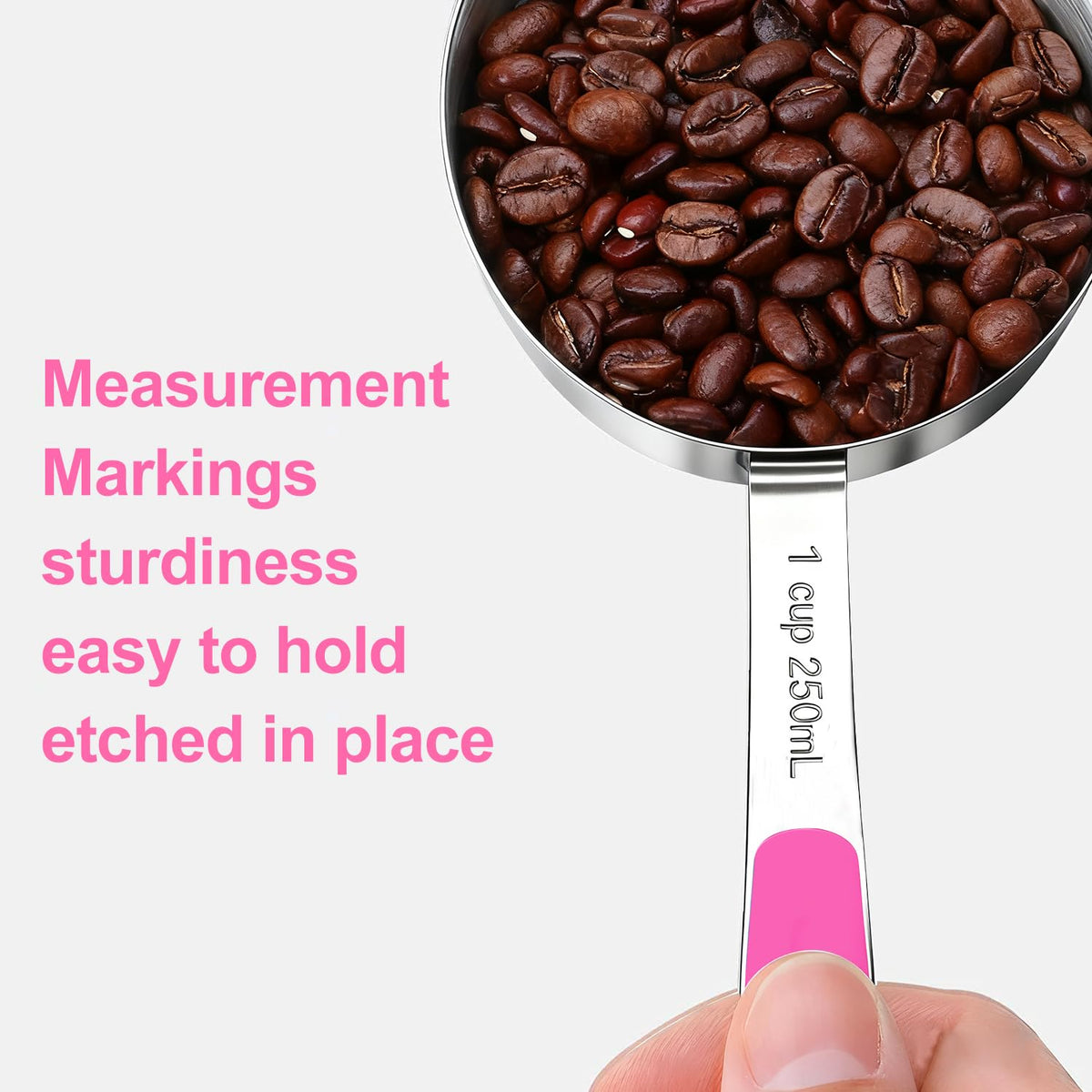 10-Pcs Stainless Steel Measuring Cups & Spoons Set, Colorful Handles