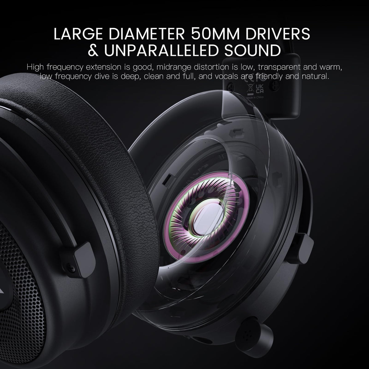 EKSA E900 Pro USB Gaming Headset for PC, 7.1 Surround Sound, 50MM Driver