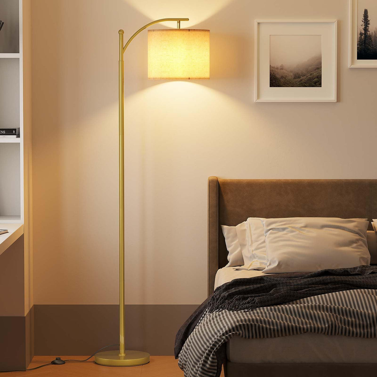 SUNMORY Arc Floor Lamp, Modern Floor Lamp with 3 Color Temperatures Bulb