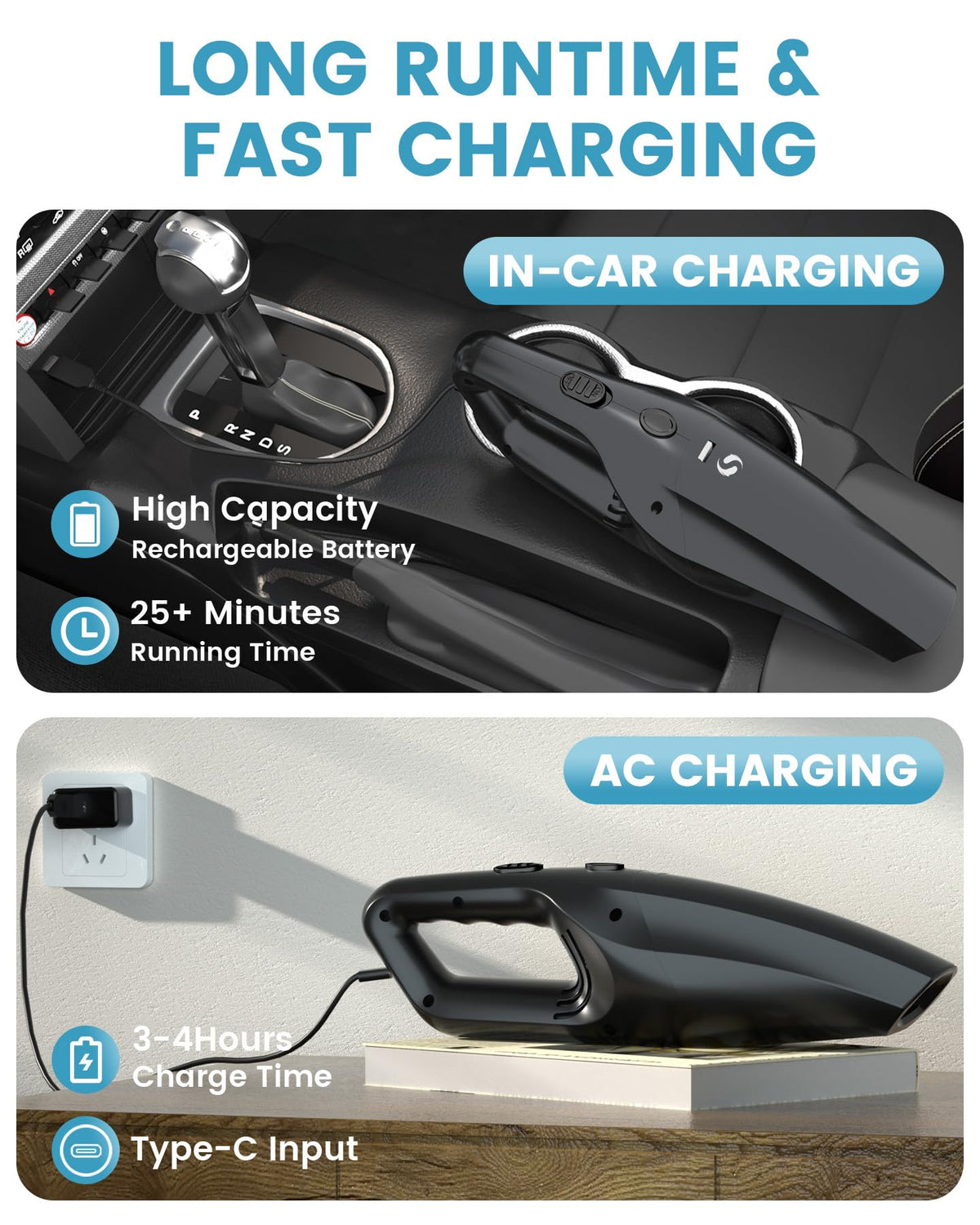 Handheld Vacuum Cordless, car Vacuum Portable Cordless