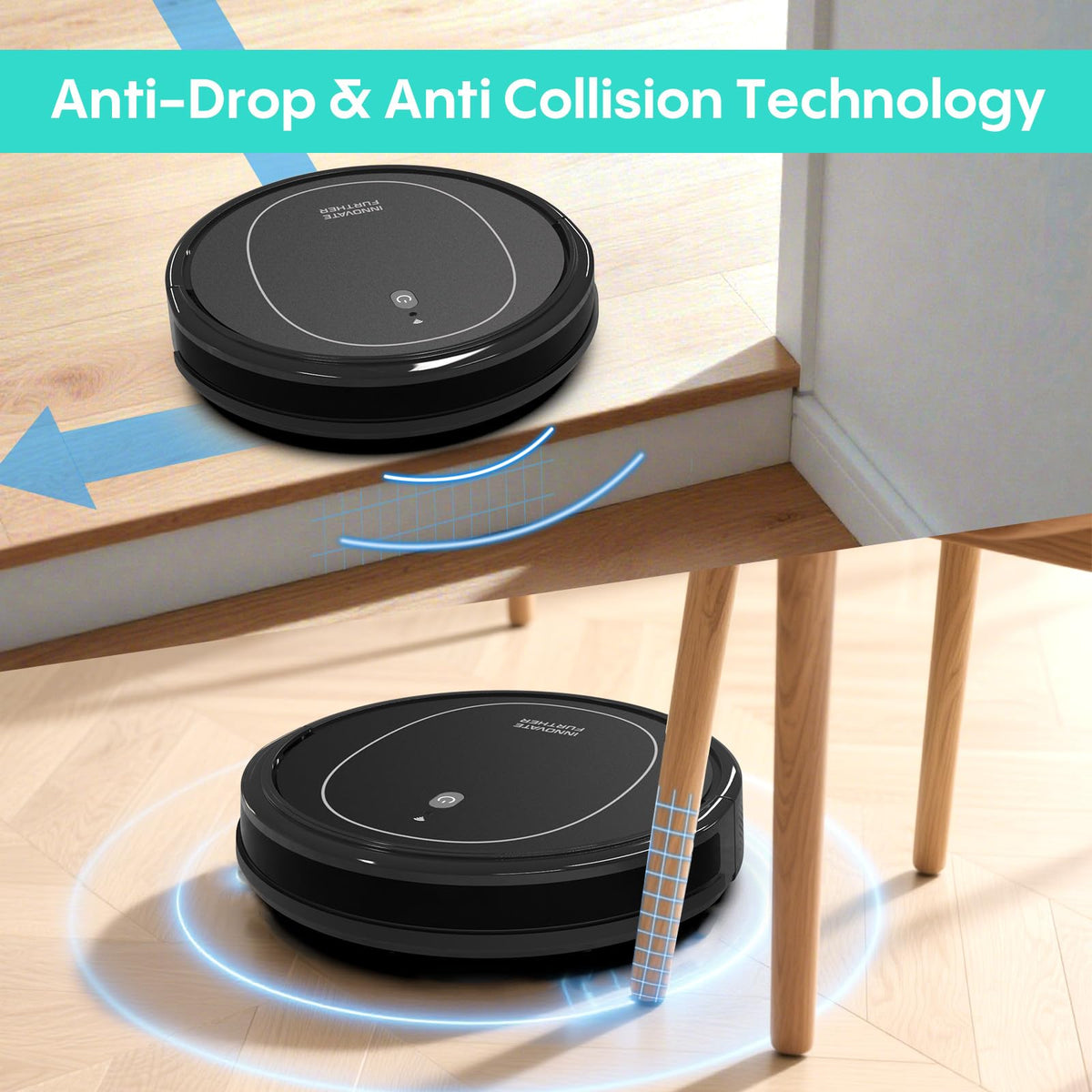 Robot Vacuum and Mop Combo, 6000Pa Powerful Suction, LiDAR, Self-Emptying