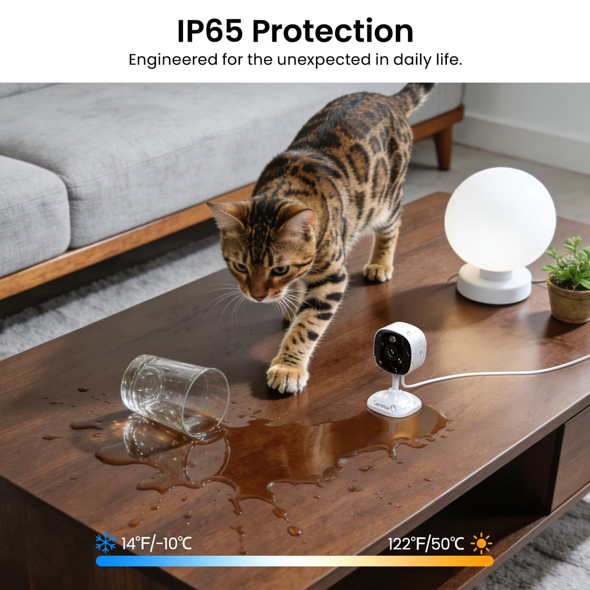 AOQEE 2K Cameras for Home Security, Indoor/Outdoor, Full Color, C1 2Pack