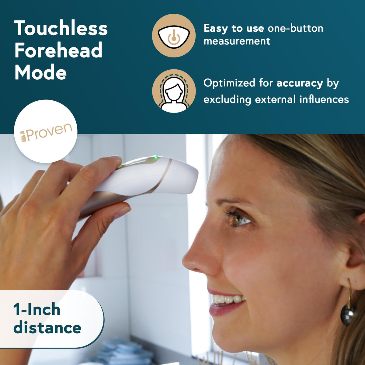 iProven Ear Thermometer with Non-Touch Forehead Function, Superior Accuracy
