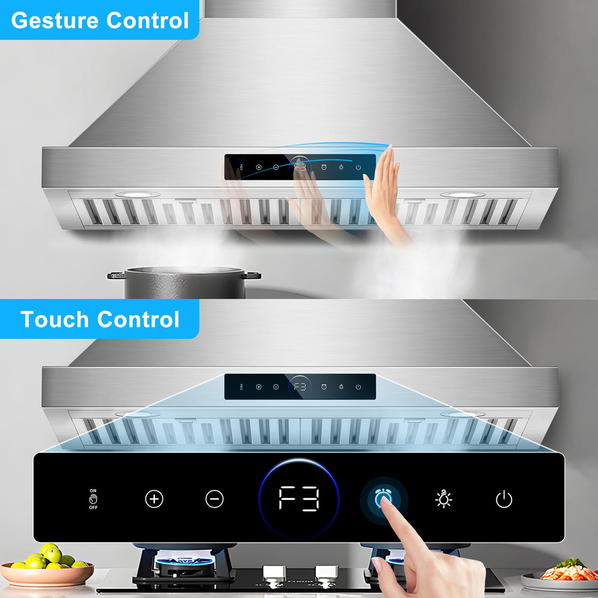 30 inch Under Cabinet Range Hood 1200 CFM Stainless Steel Vent Hoods