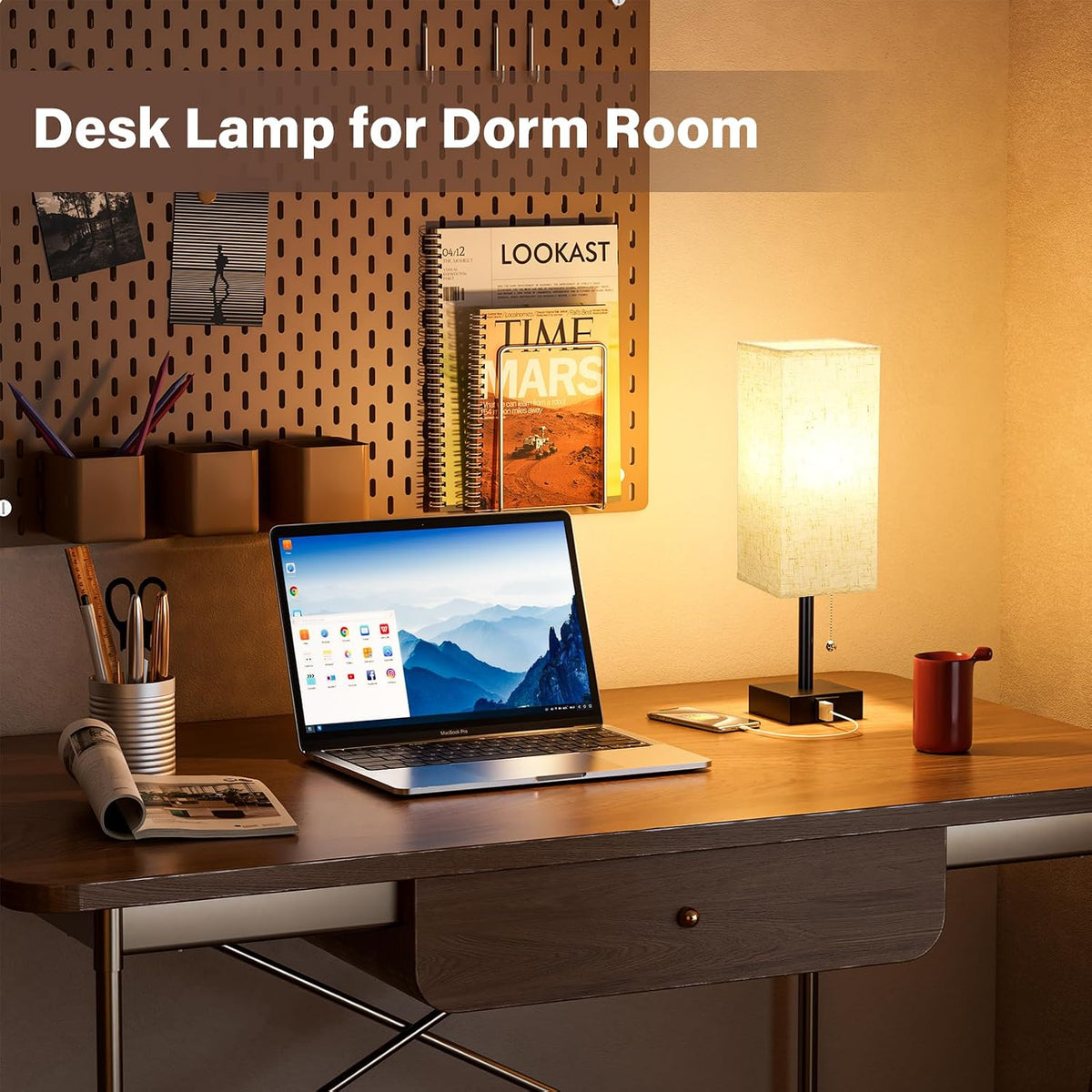 Fenmzee Bedside Lamp for Bedroom Set of 2 - Small Table Lamp for Nightstand