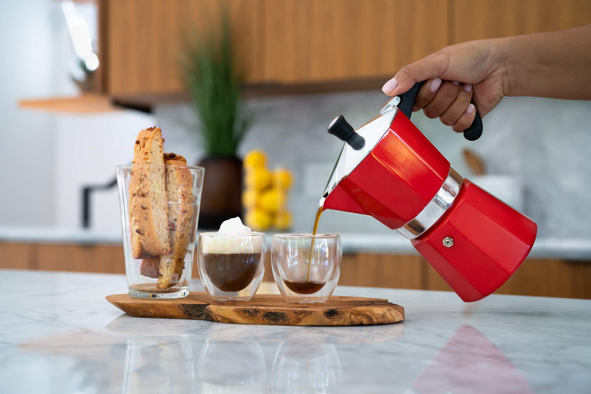 Bellemain Stovetop Espresso Maker, Italian Moka Pot, 6-Cup Silver