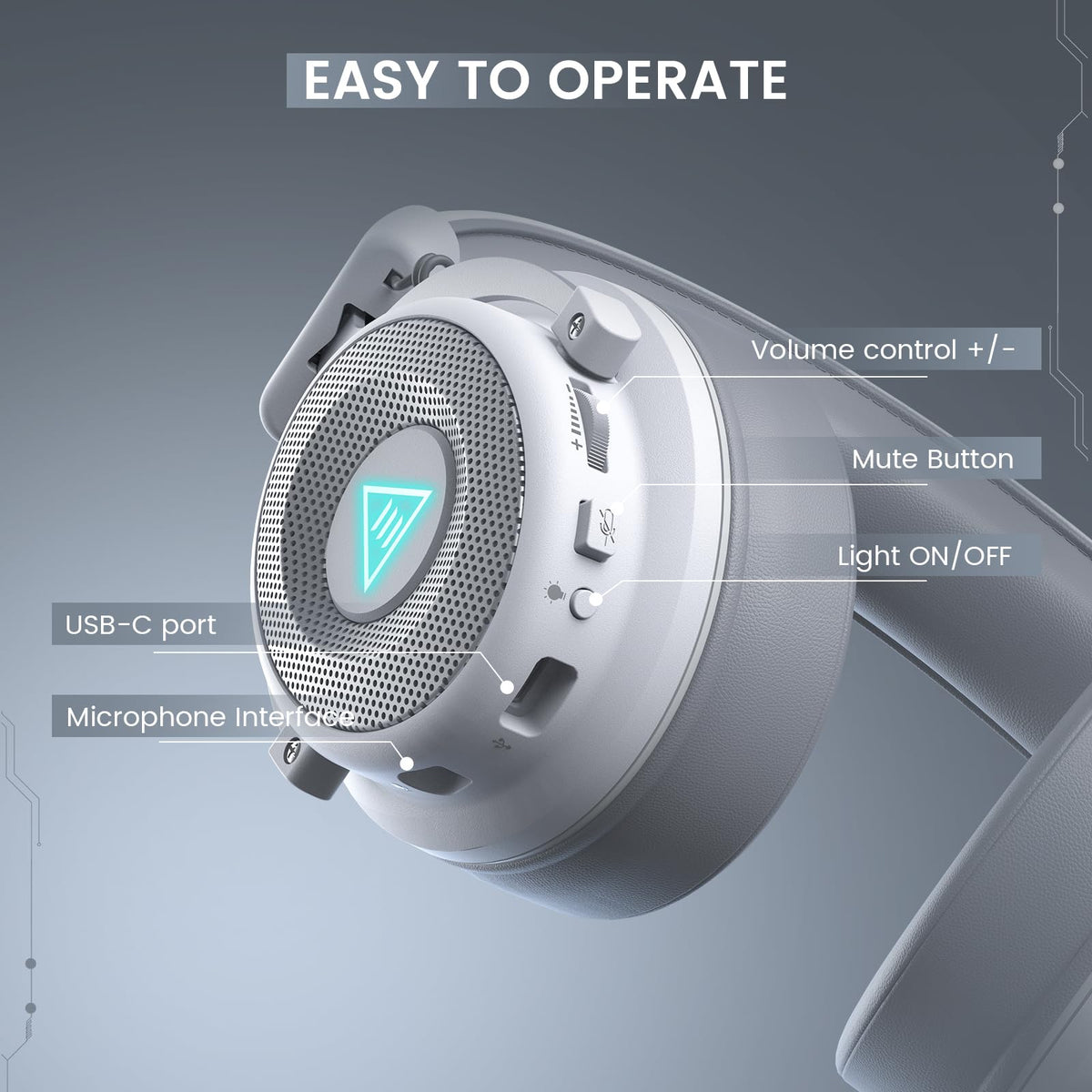 EKSA E900 Pro USB Gaming Headset for PC, 7.1 Surround Sound, 50MM Driver