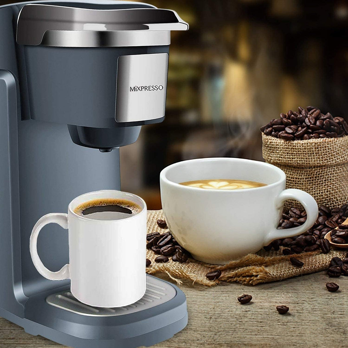 Mixpresso Single Serve Coffee Maker K Cup Coffee Maker for K Pods & Grounds