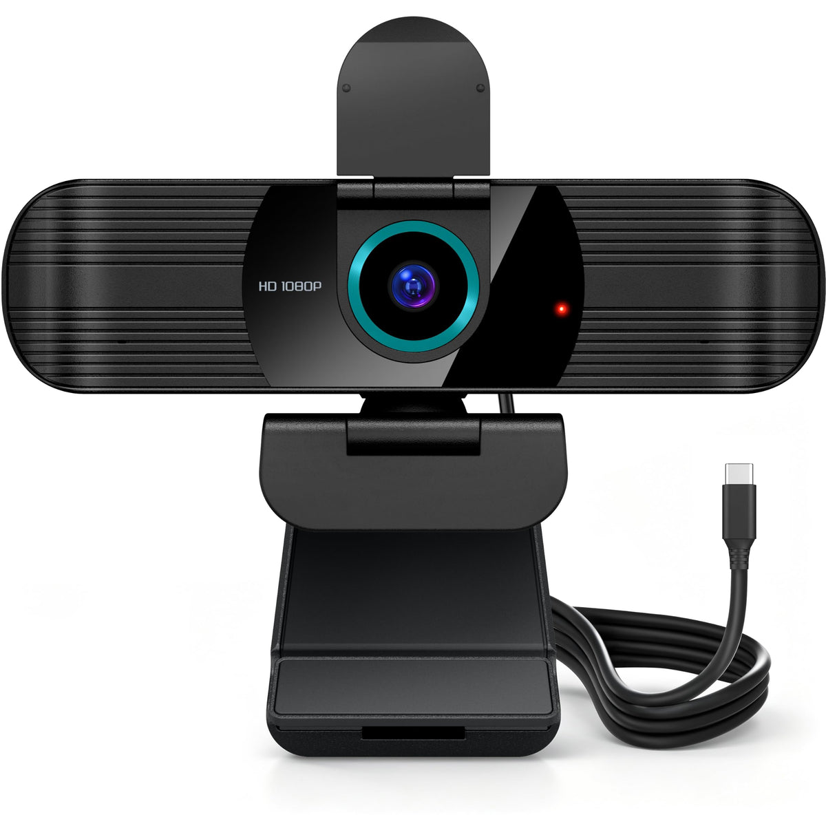 Pro HD 1080p/30fps Webcam with Tripod, External USB-C Camera for PC/Laptop