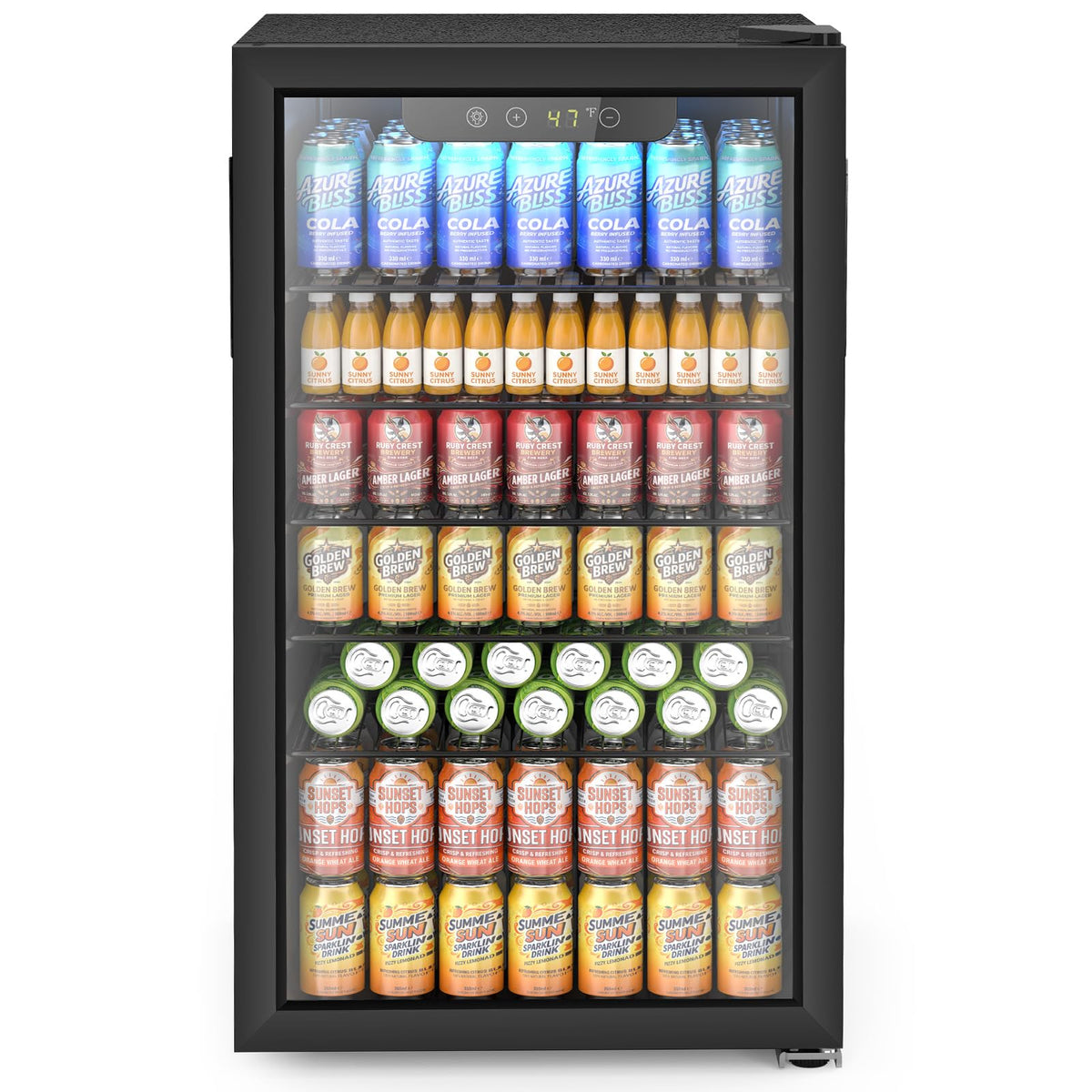Electactic Mini Fridge 130 Can Beverage Refrigerator Cooler, 3.2 Cu.Ft Drink Fridge forSoda Wine Beer, Digital Temperature Control Cooler for Home, Dorm, Bar