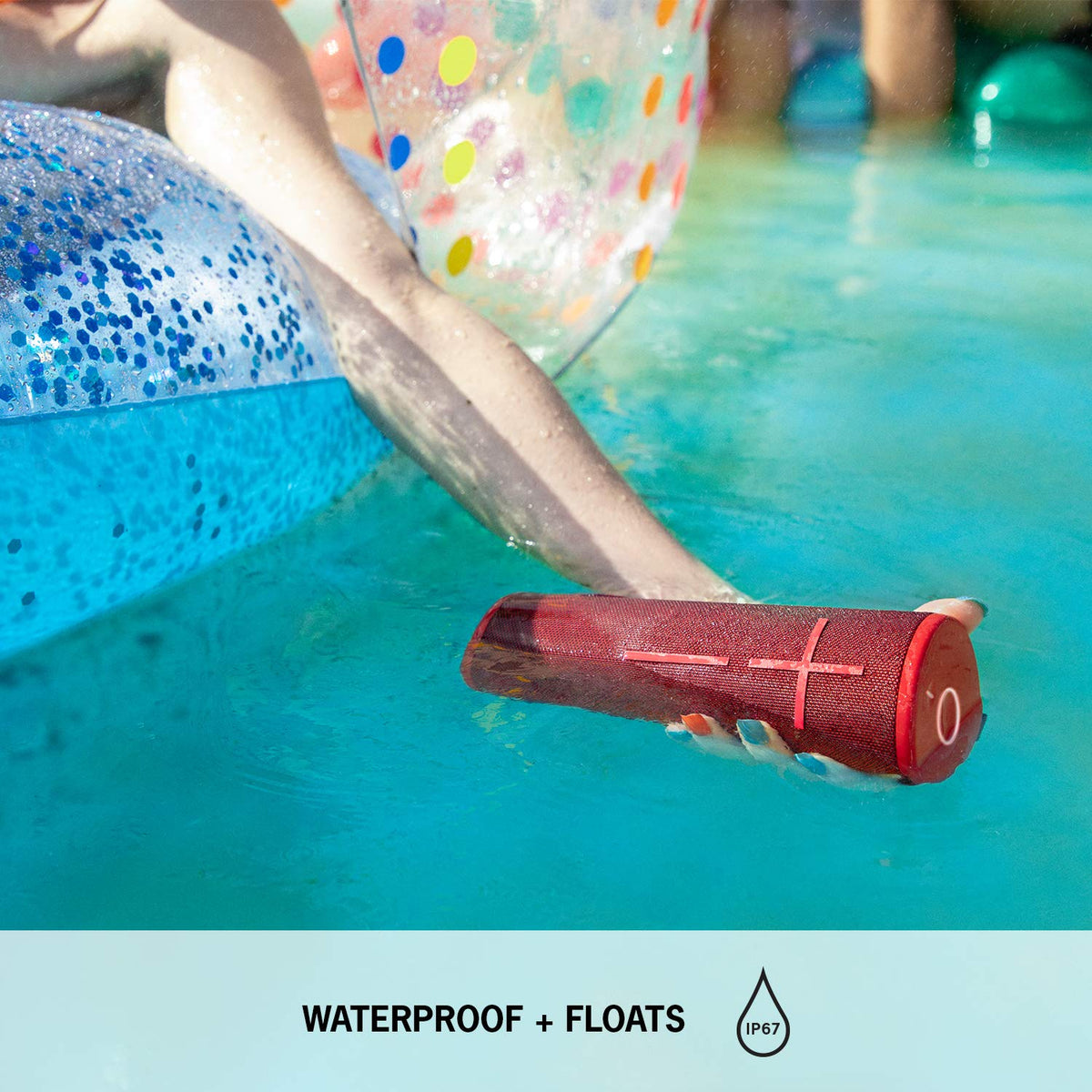 Ultimate Ears Boom 3 Wireless Bluetooth Speaker, Bold Sound + Deep Bass, Bluetooth, Magic Button, Waterproof, 15 Hours Battery, Range of 150 ft, Sunset Red