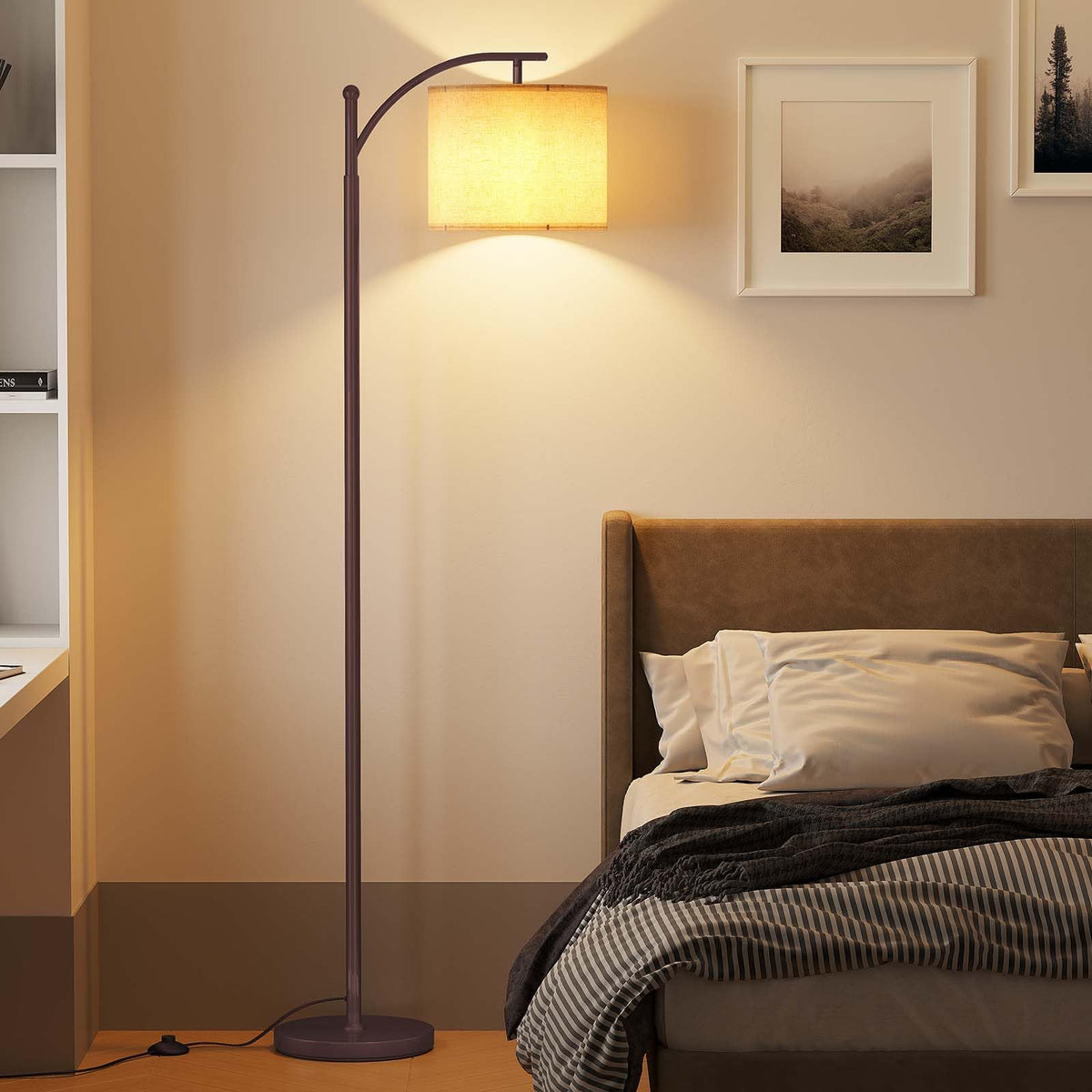 SUNMORY Arc Floor Lamp, Modern Floor Lamp with 3 Color Temperatures Bulb