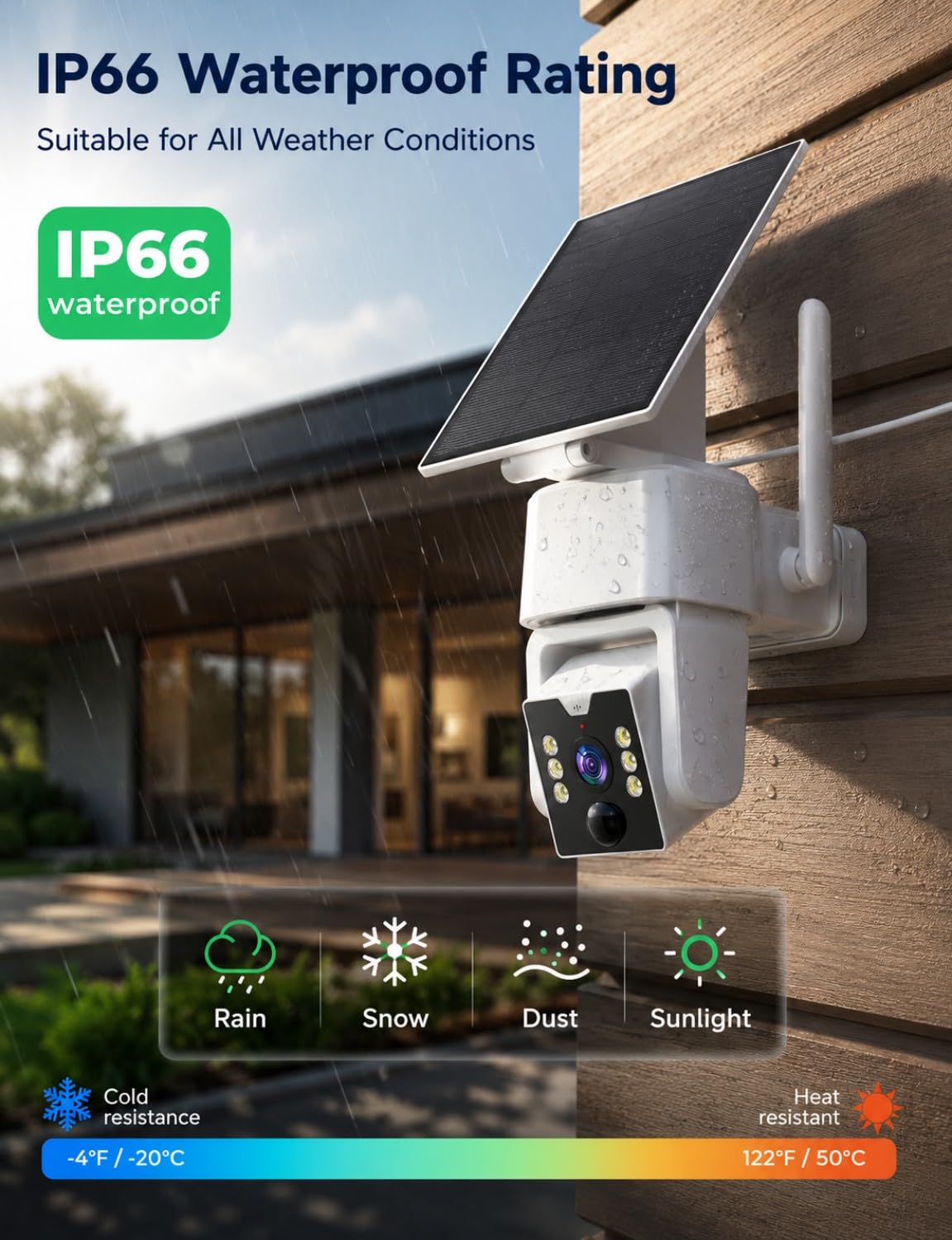 No Monthly Fee Solar Security Cameras Wireless Outdoor, home security systems,500GB HDD nvr security camera system No Subscription, 2.4G & 5G WiFi,2-Way Audio, 4MP, Color Night Vision, 360° View