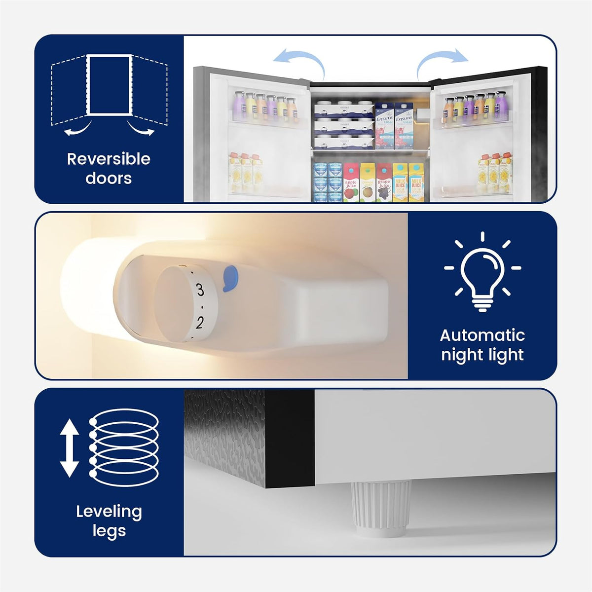 Apartment 7.1 Cu.Ft Refrigerator with Bottom Freezer Silver