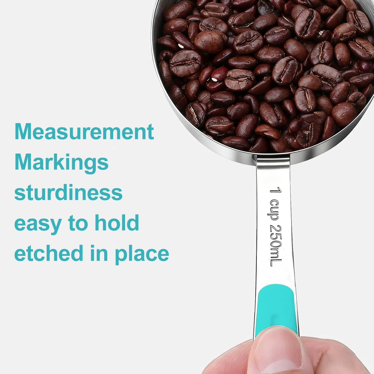 10-Pcs Stainless Steel Measuring Cups & Spoons Set, Colorful Handles