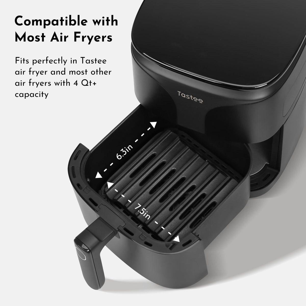 Tastee Ceramic Air Fryer, 8-in-1 Compact 5.5QT AirFryers, 450°F Digital Airfryer Dehydrator with Smart Probe, 24 Presets One-touch Cooking, In-app Recipes with Window, Dishwasher-safe & Non-stick