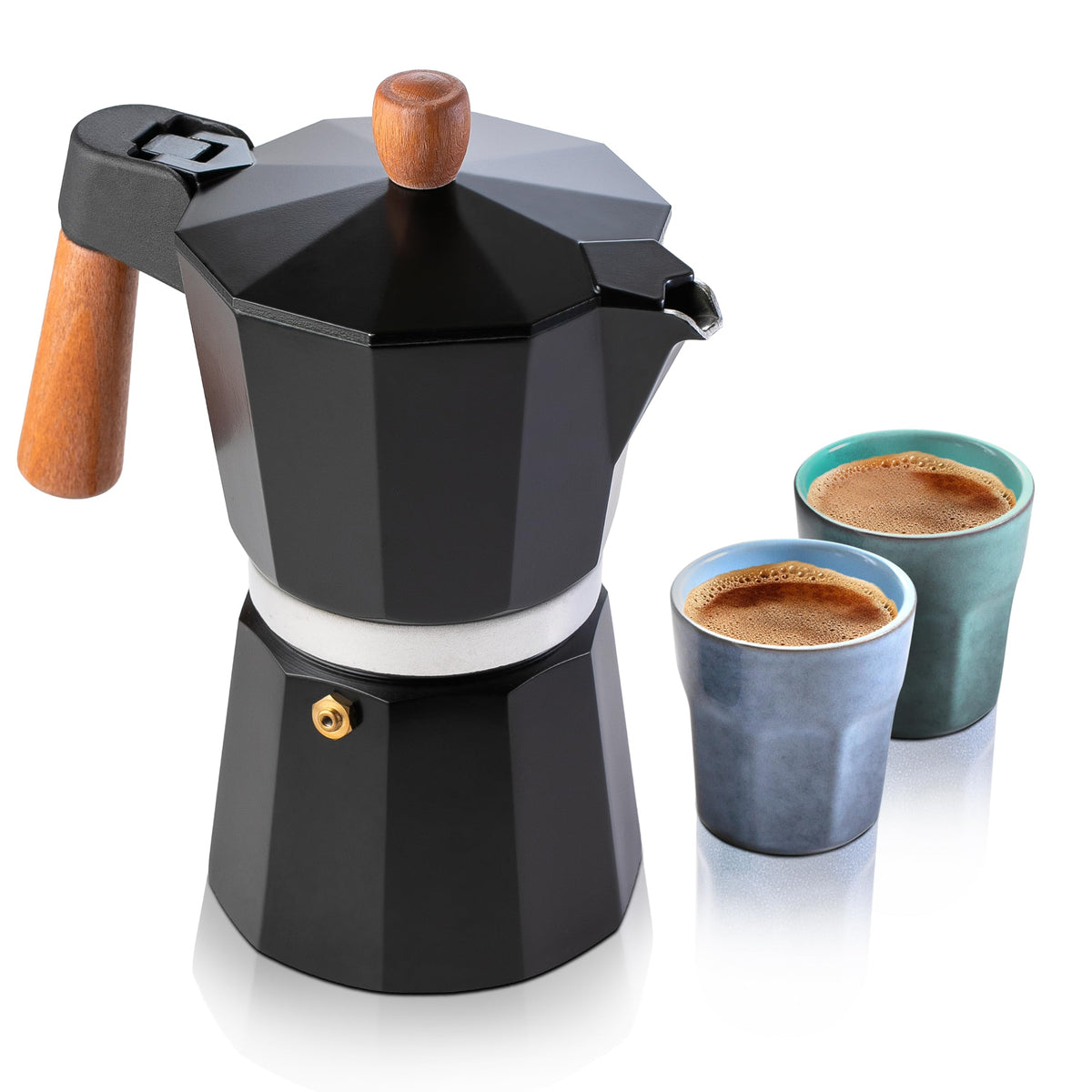 Mixpresso 3 Cup Moka Pot Stovetop Espresso Maker, Italian Cuban Coffee Pot