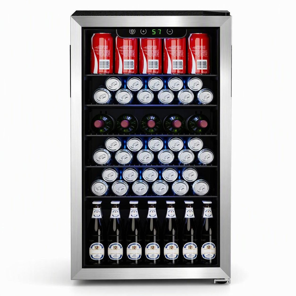 Electactic Mini Fridge 130 Can Beverage Refrigerator Cooler, 3.2 Cu.Ft Drink Fridge forSoda Wine Beer, Digital Temperature Control Cooler for Home, Dorm, Bar
