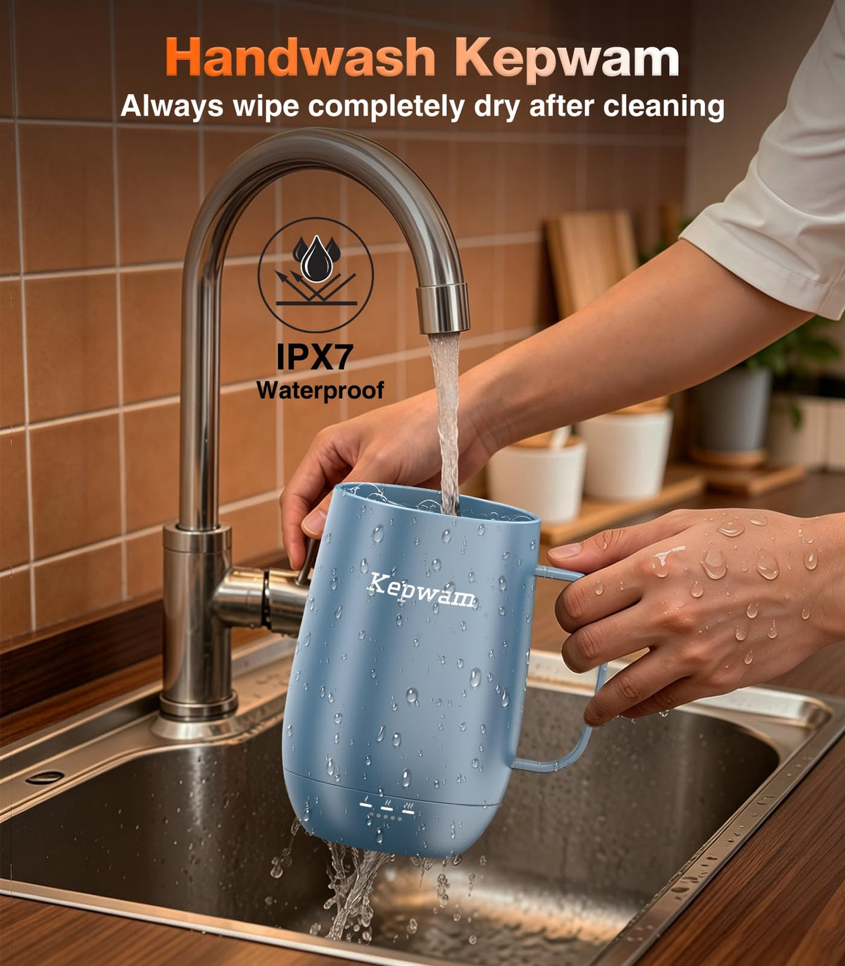 Kepwam Self-Heating Coffee Mug T2, 16oz Electric Heated Mug Hot Up to 149℉