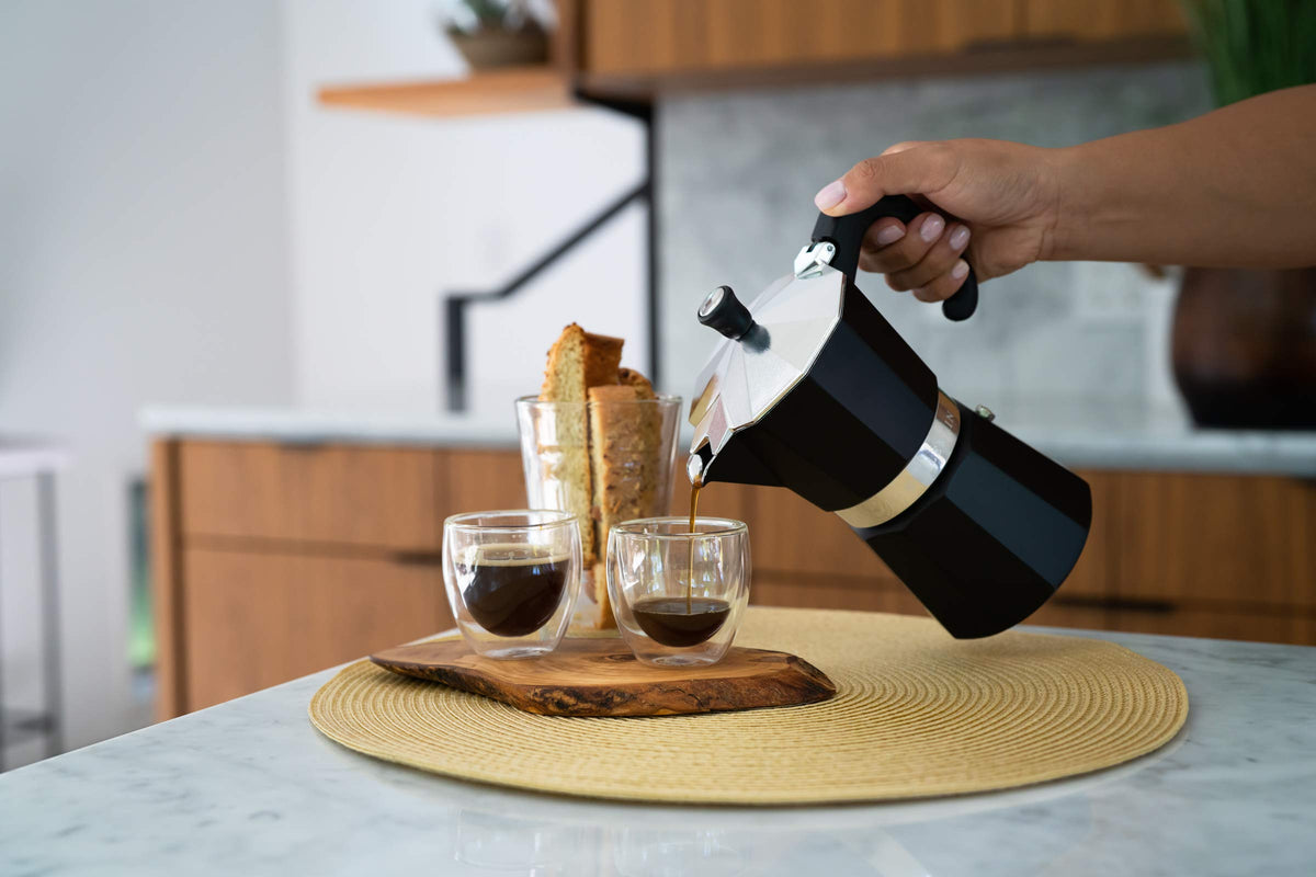 Bellemain Stovetop Espresso Maker, Italian Moka Pot, 6-Cup Silver