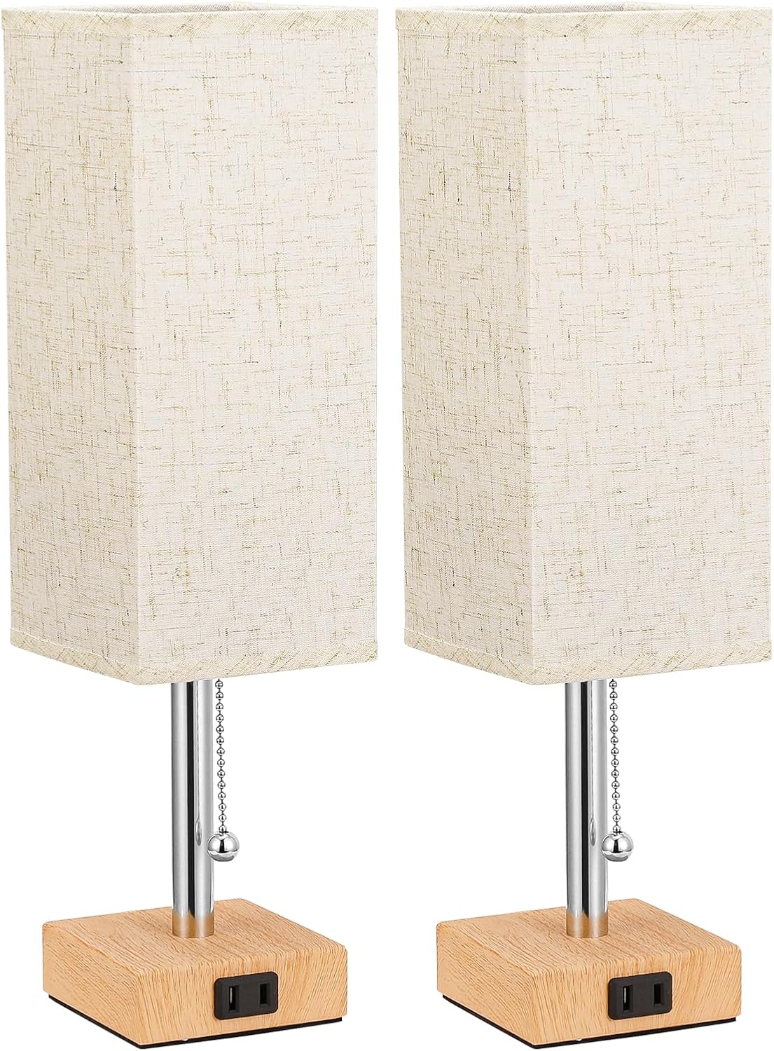 Fenmzee Bedside Lamp for Bedroom Set of 2 - Small Table Lamp for Nightstand