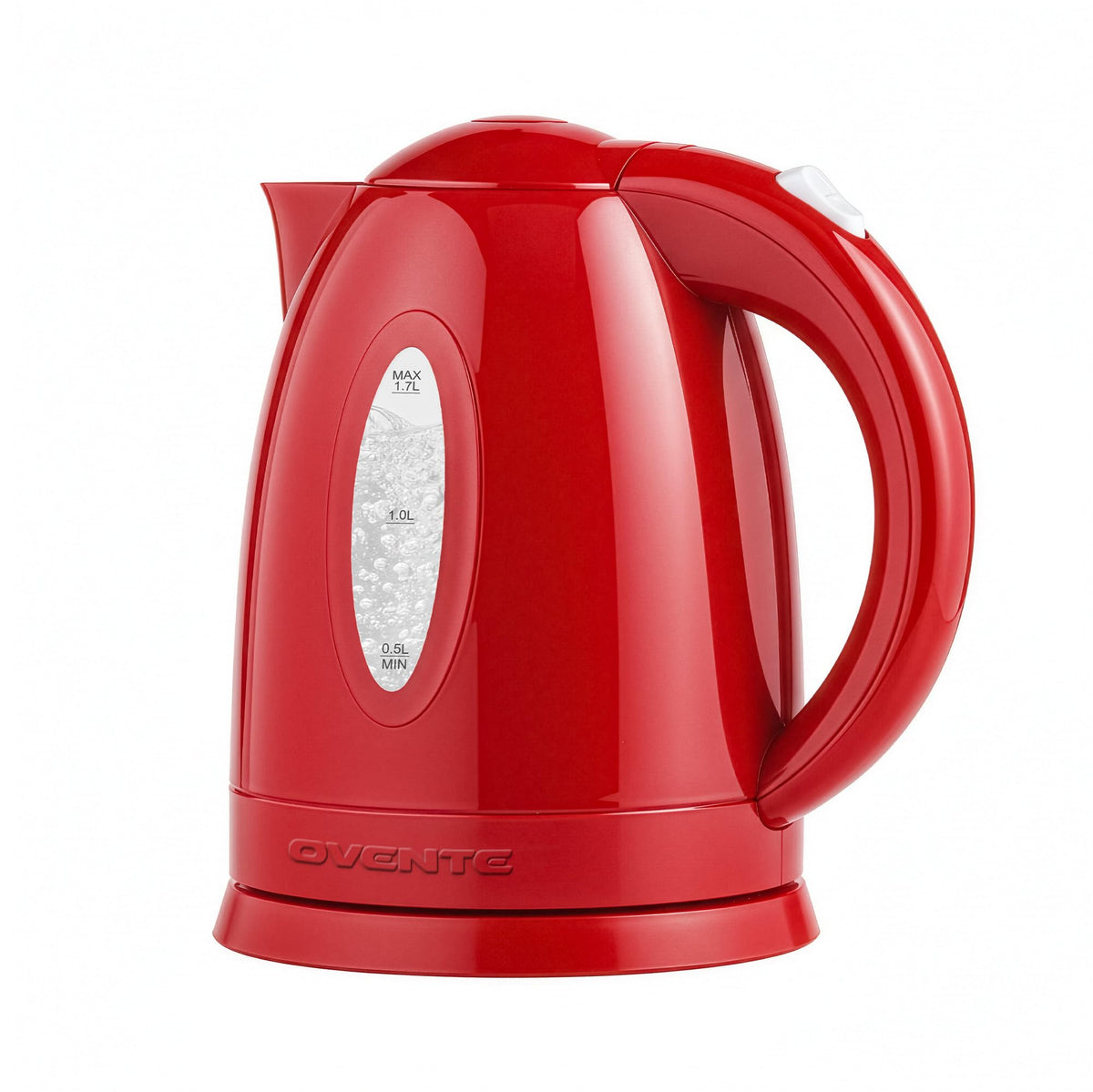 OVENTE 1.7L Electric Tea Kettle, Fast Boiling Water Heater, White KP72W