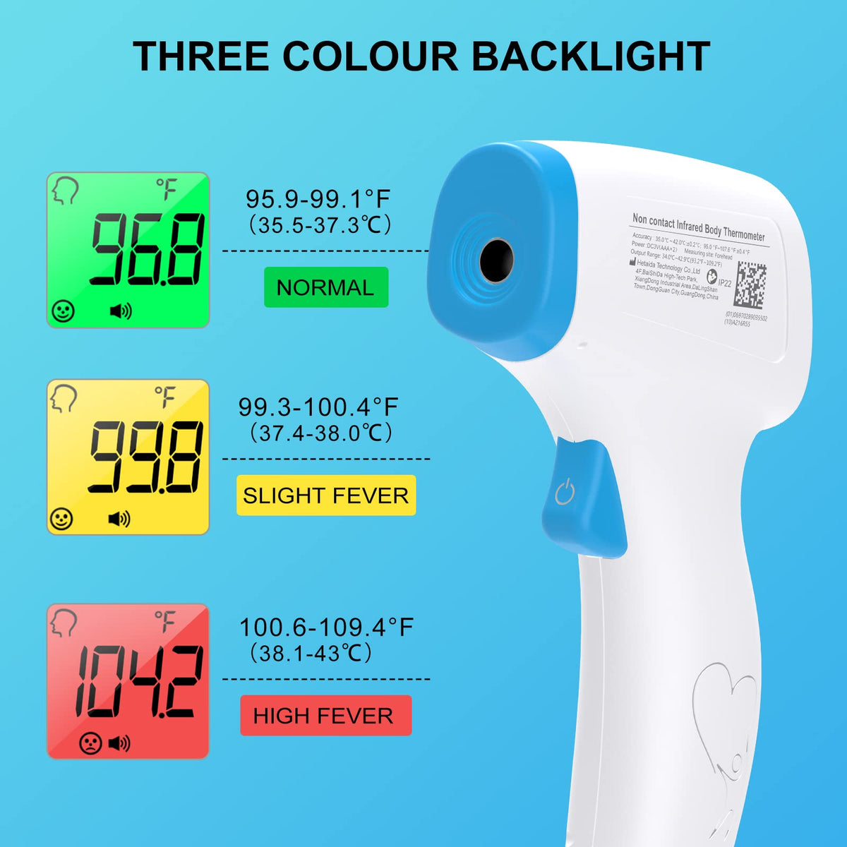 Digital Thermometer for Adults and Kids, No Touch Forehead Thermometer