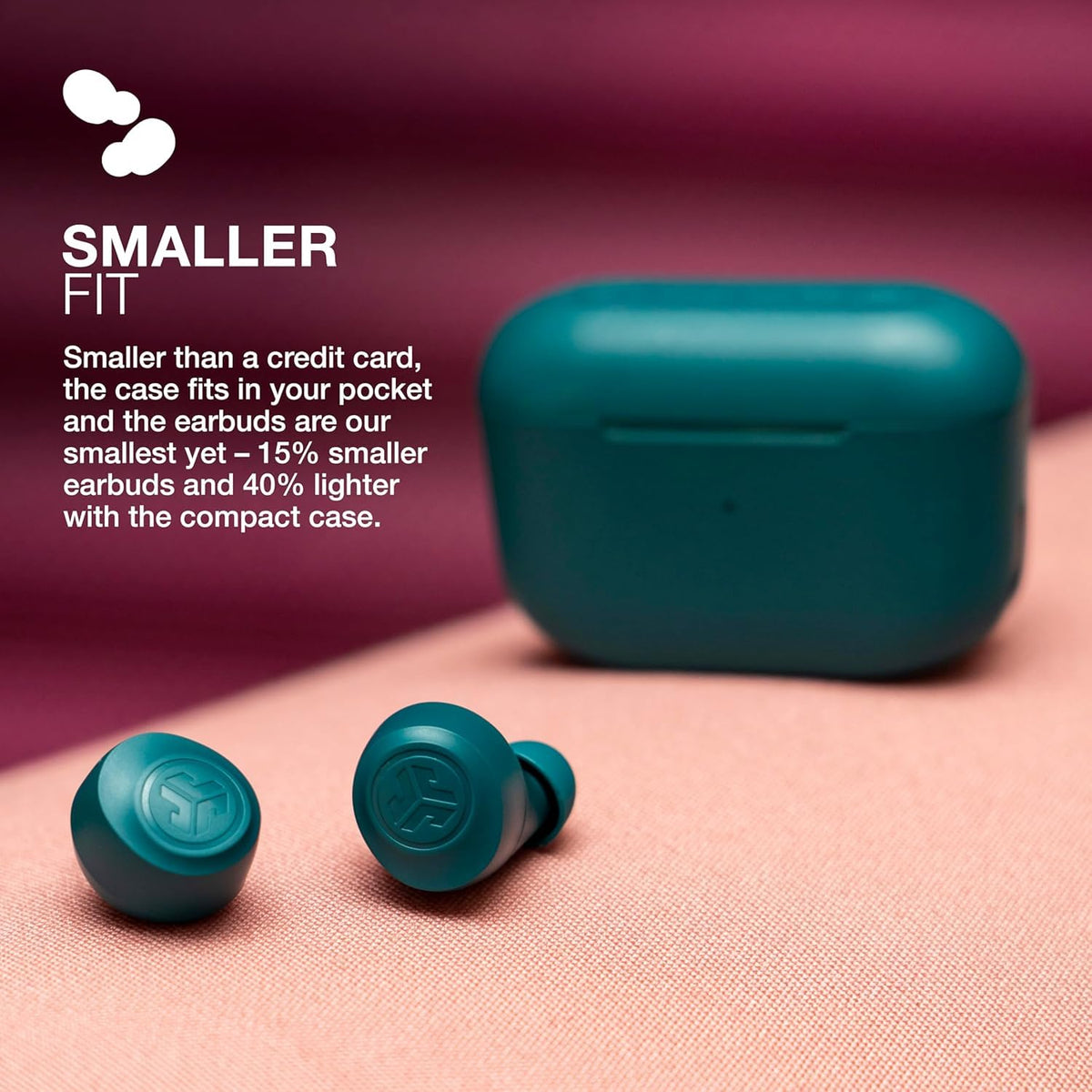 JLab Go Air Pop+ Earbuds, Dual Connect, EQ3 Sound, Mint Green