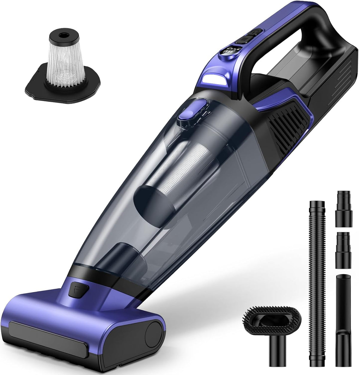 Pet Hair Handheld Vacuum Cordless: 20000PA Rechargeable Car Vacuum Cleaner
