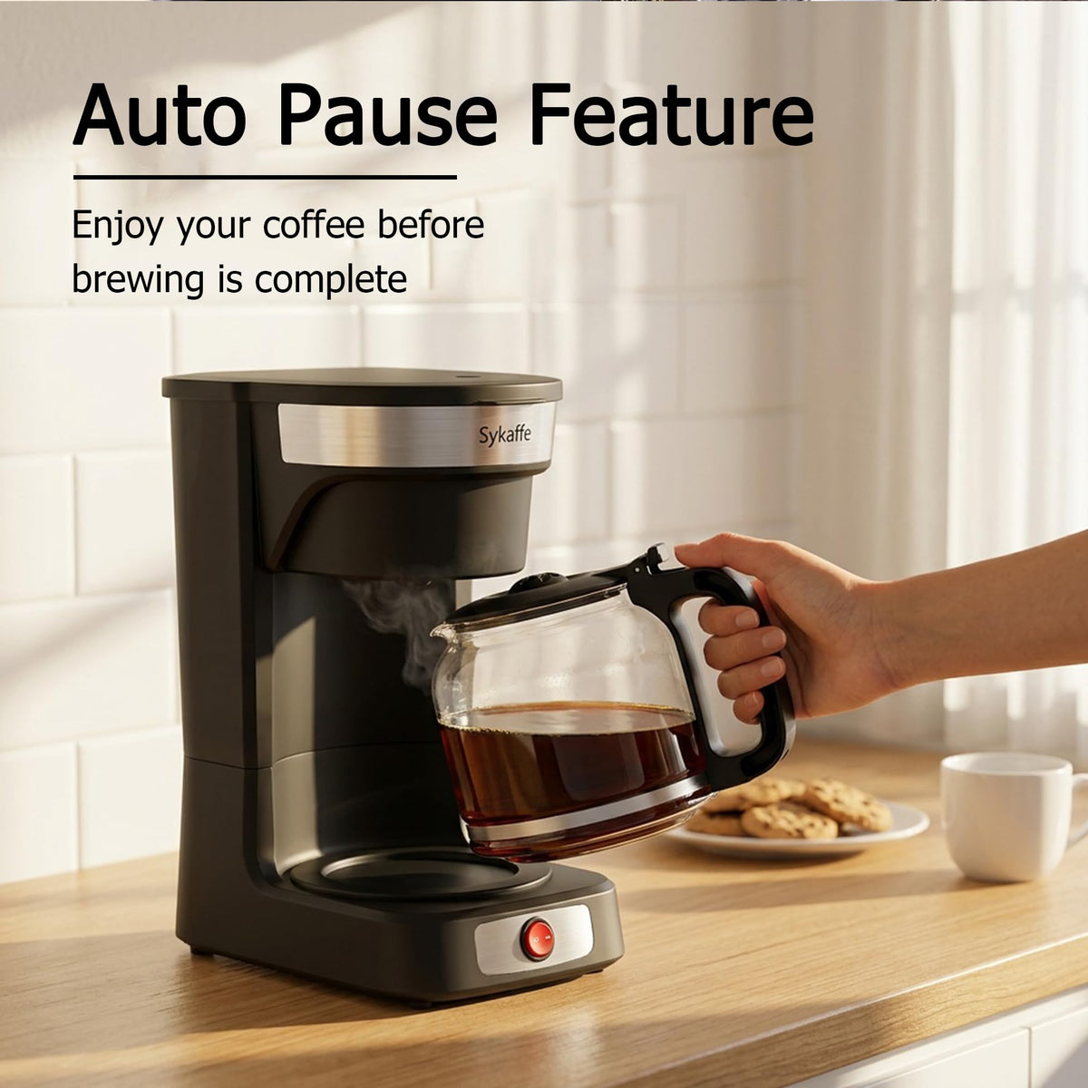 Single Serve Coffee Maker, KCup & Ground Coffee, 6-14 Oz Brew Sizes