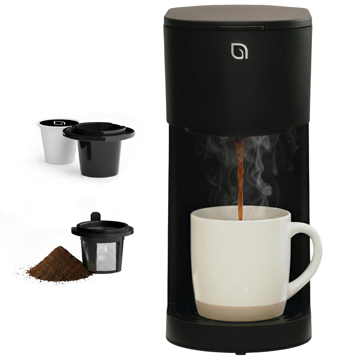 WILLOW K-Cup Coffee Maker, Single Serve Coffee Maker with 6 to 12oz Brew Size & Strong Brew Option, Single Cup Coffee maker made with 99% PCR Recycled Plastics, Coffee Machine